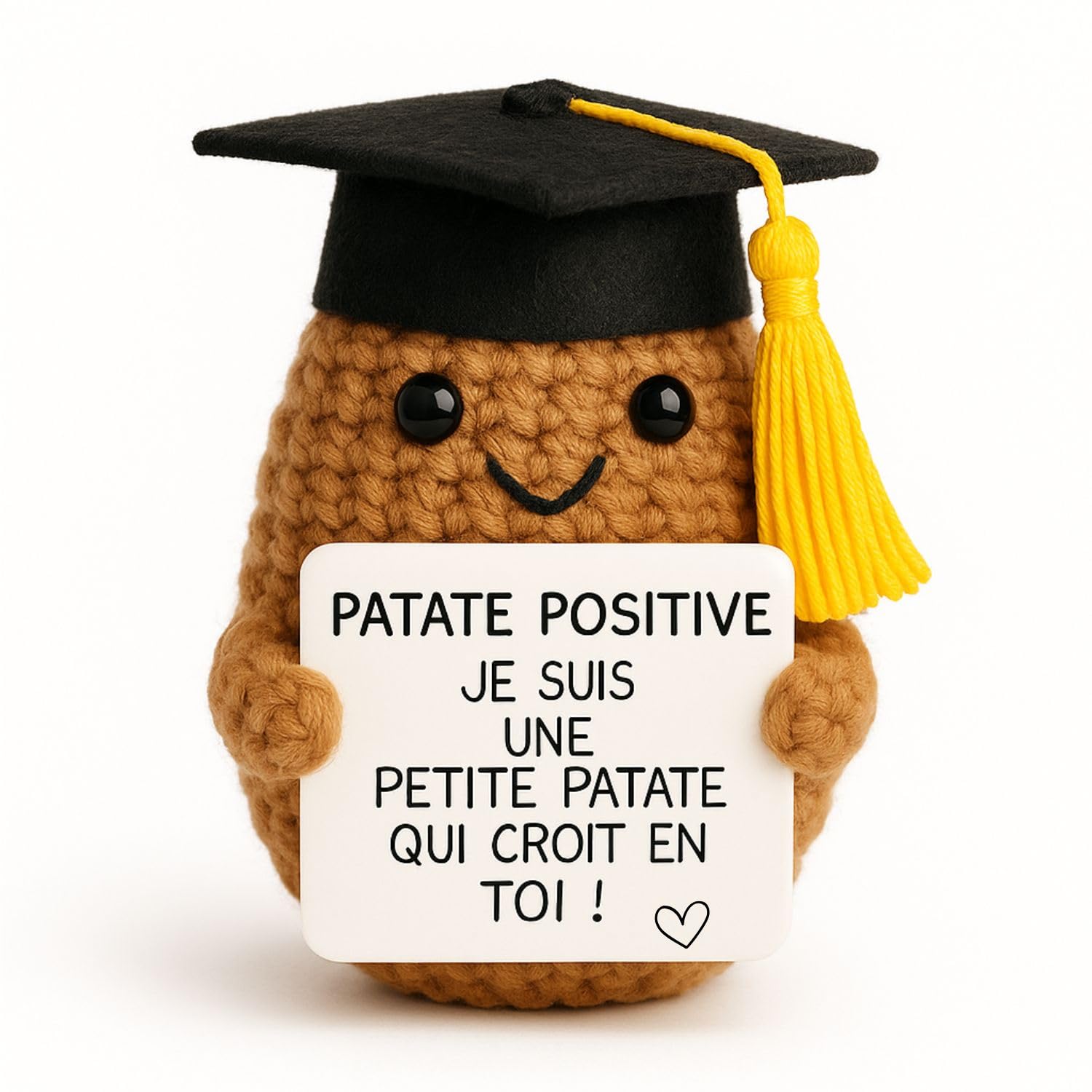 Peluche Pomme De Terre Diplômée BOYATONG – Avec Carte D'encouragement – Cadeau Pour étudiants