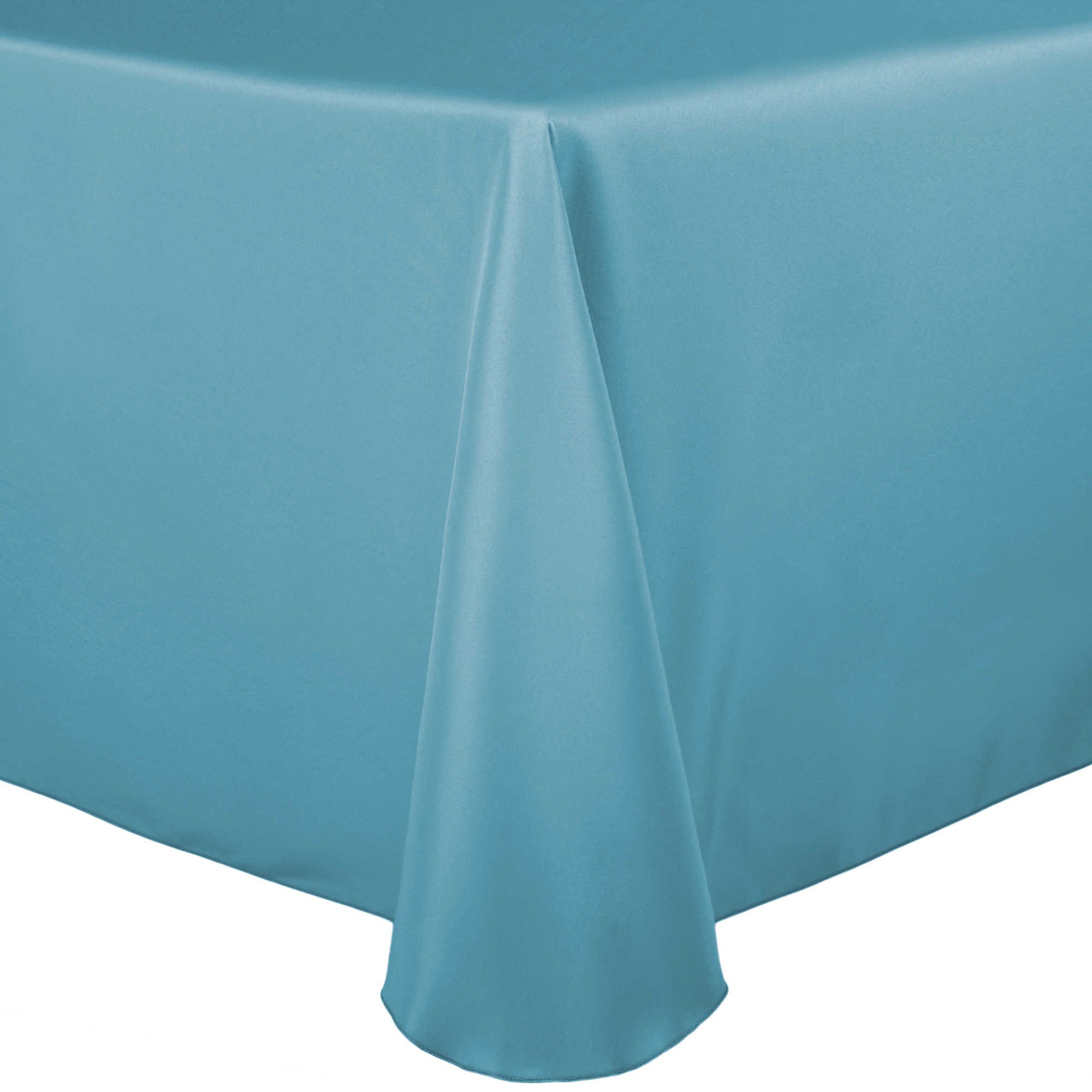 Ultimate Textile 60 x 84-Inch Oval Polyester Linen Tablecloth Turquoise Blue