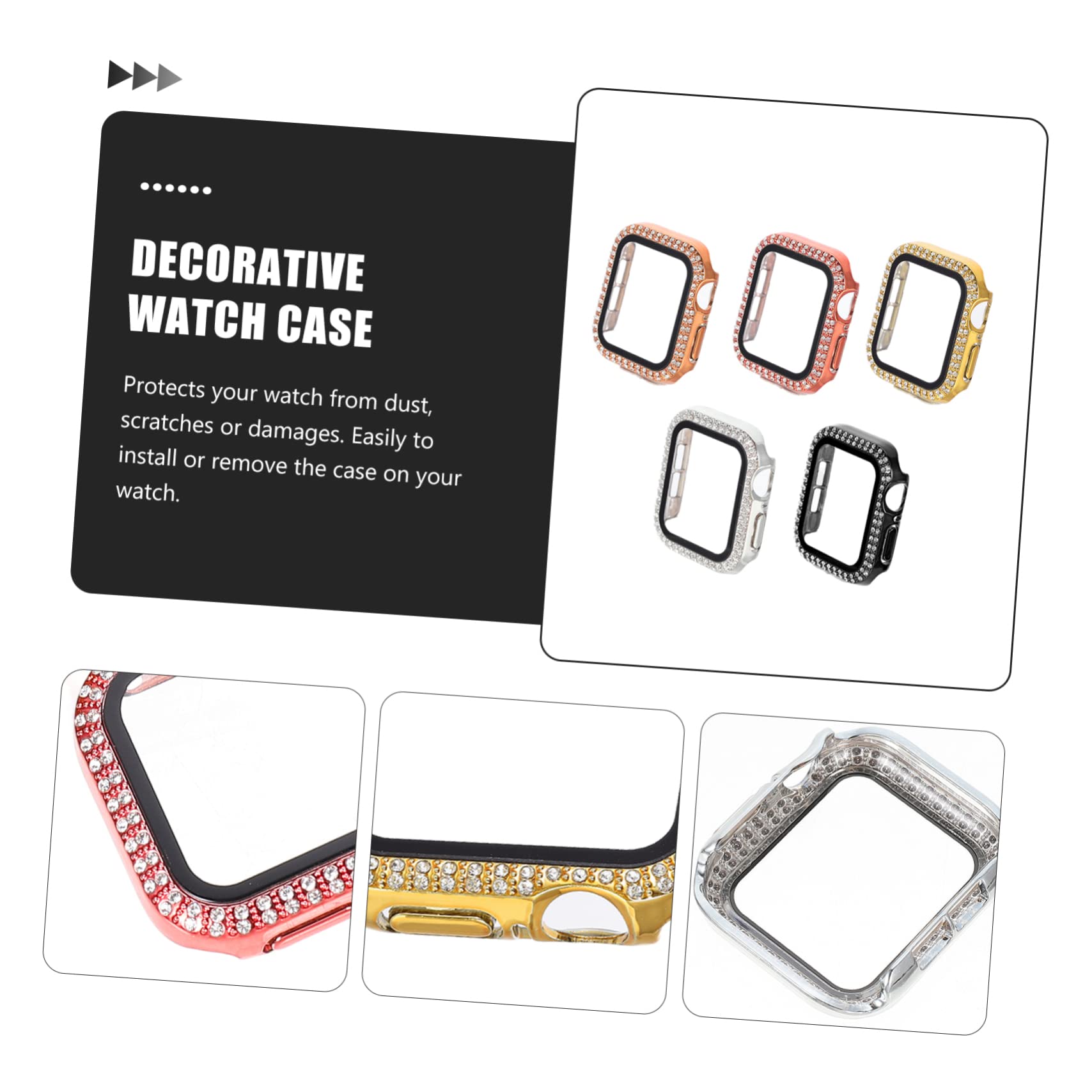 Uonlytech 15pièces Coque Décorative pour Montre Anti-Rayures pour Étui Compatible avec