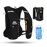 Running Hydration Vest for Men & Women, 8L Hydration Backpack, Multiple Pocket Designs for Water Bottles/Bladders, Lightweight Breathable for Hiking, Climbing, Marathon & Cycling - Green