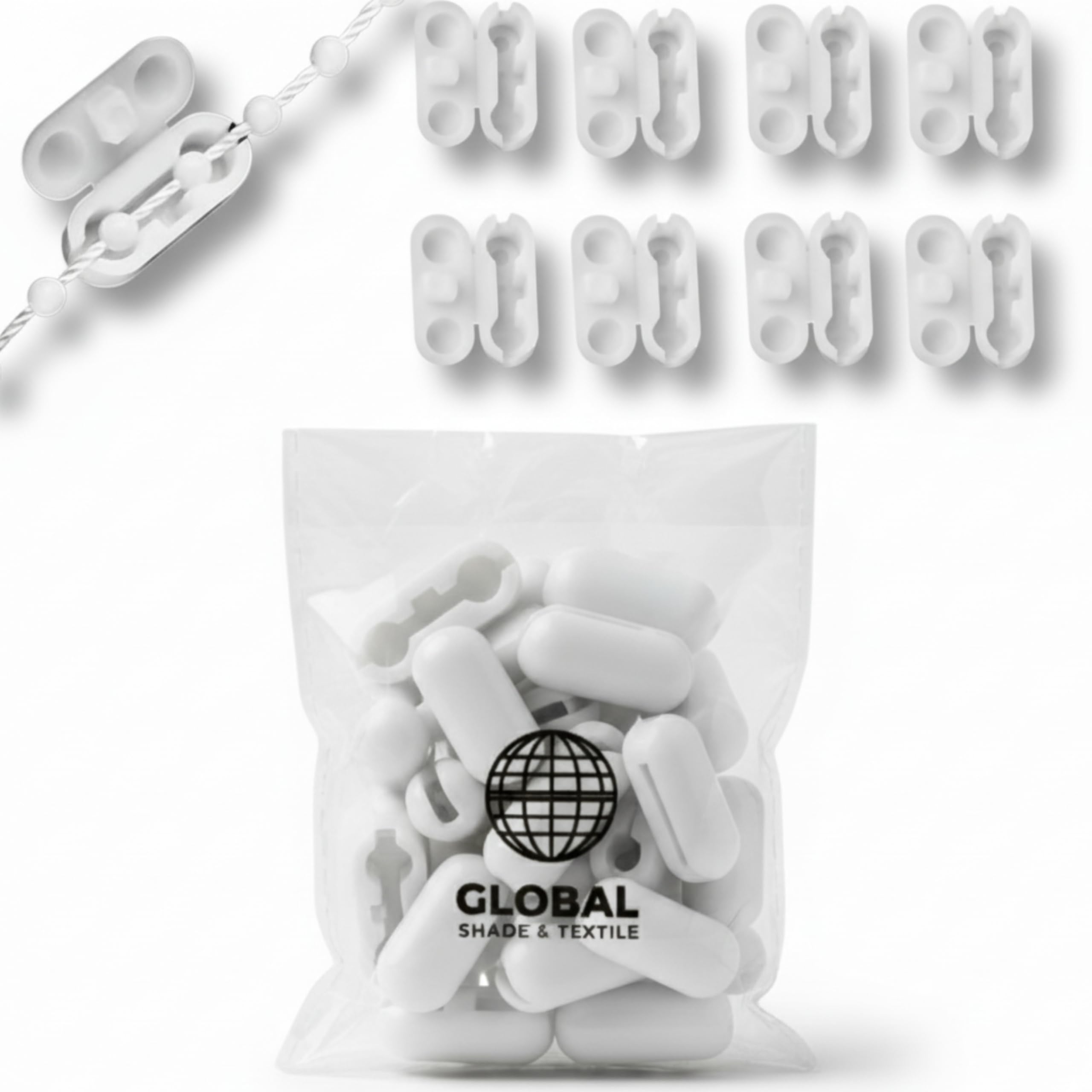 Pack of 10 Plastic Chain Connectors – Fits Roller, Roman & Vertical Blinds, Window Blinds Accessories for Blind Connector Clips & Venetian Blind Parts