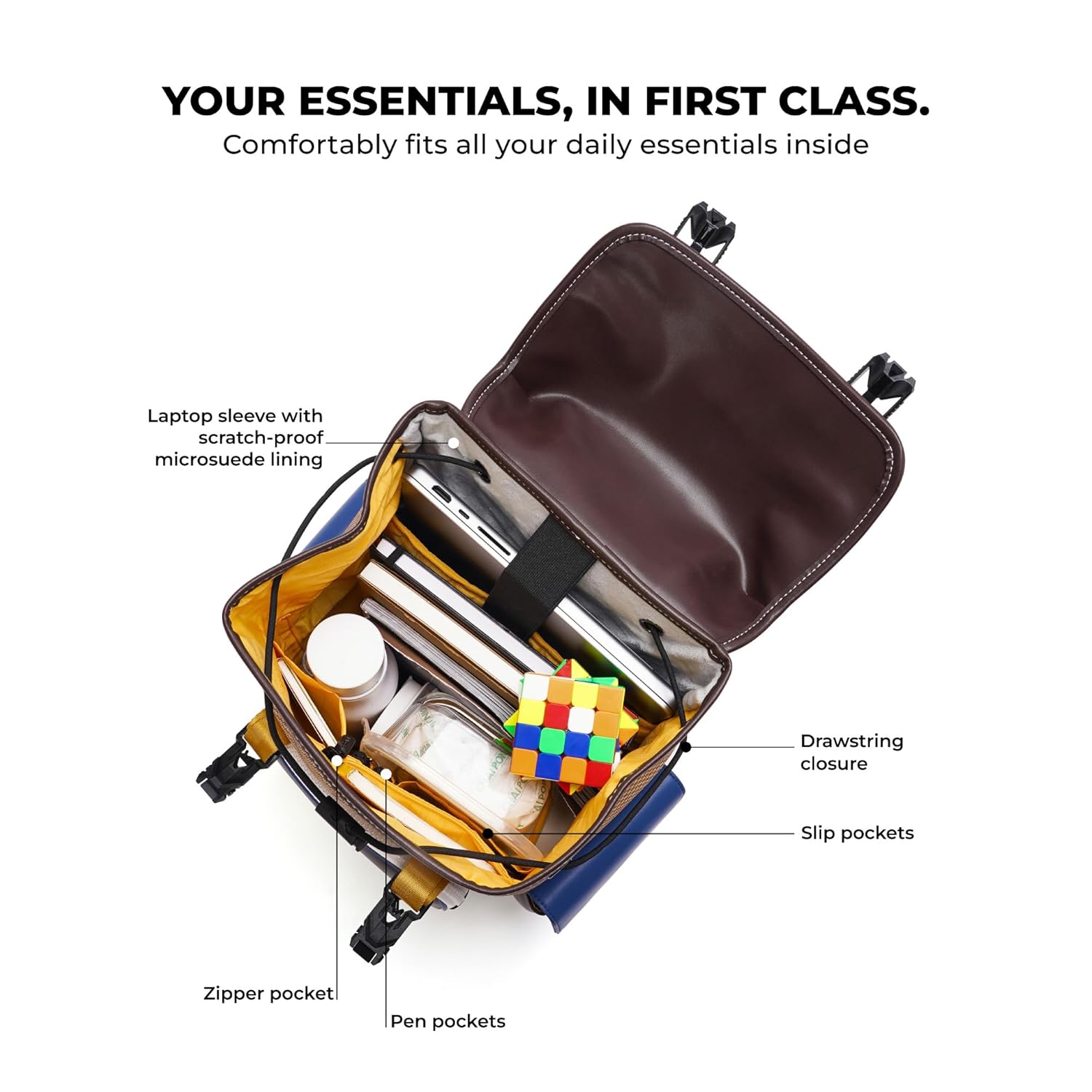 MOKOBARA Teriyaki |15.6 Inch Laptop 4 Compartment,19.5L Capacity|Signature Coated Canvas & Vegan Leather Trims,Water-Resistant,Lightweight|Padded Back Panel Backpack (Tofu) 11 71nLtTW27vL. SL1500