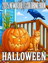 2025 New Halloween Coloring Book for Adults: 60+ Spooky Designs of Large Print Halloween Coloring Book For Adults With Creepy Skulls, Witches, Pumpkins, and Spooky Scenes, Haunted House, And More.