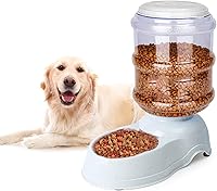 LeptzoaPetProducts 3 Gallon Automatic Gravity Dog Feeder - Leak-Proof Dispenser for Large Dogs & Cats, 6-15 Day Supply