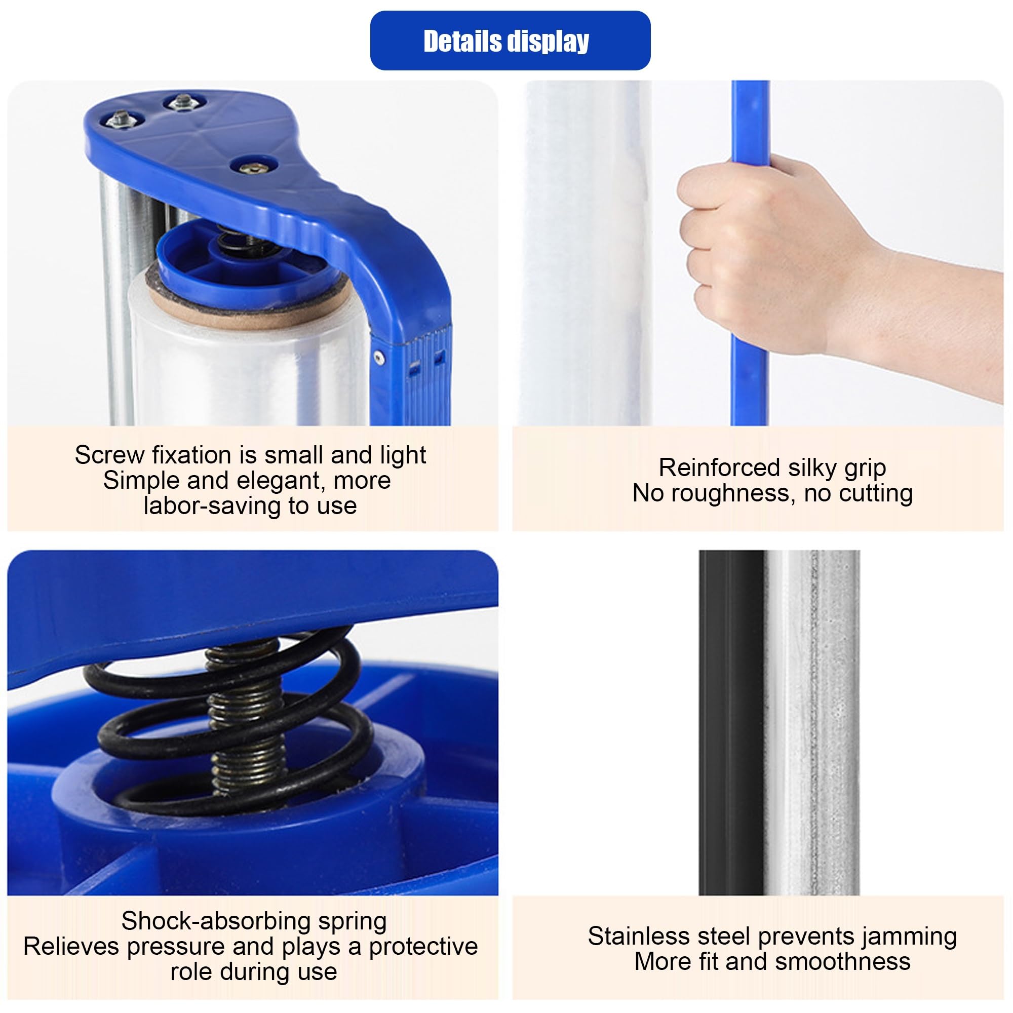 Dispensador de Film Estirable, Dispensador de Película, con Capacidad para Rollos de 50cm, Soporte dispensador de Film retráctil para Embalaje de palets Mudanzas