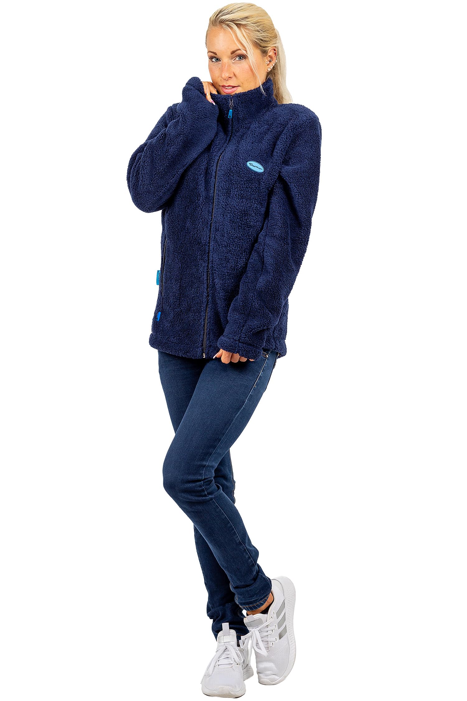 Reichstadt Damen Fleecejacke aus weichem Teddyfleece mit Stehkragen