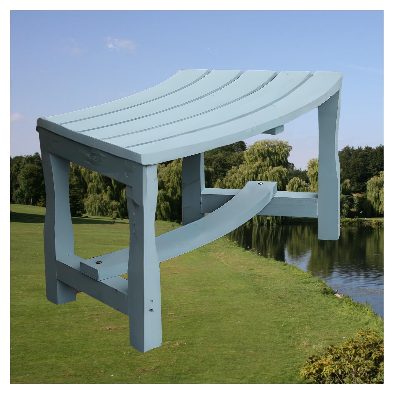 FENGZEQUAN Tree Bench Surround, Wooden Semi-circular Garden Bench, Outdoor Patio Bench, Tree Bench Surround Outdoor Bench Weatherproof, Shape Extends Infinitely, Romantic Garden Feature(White)