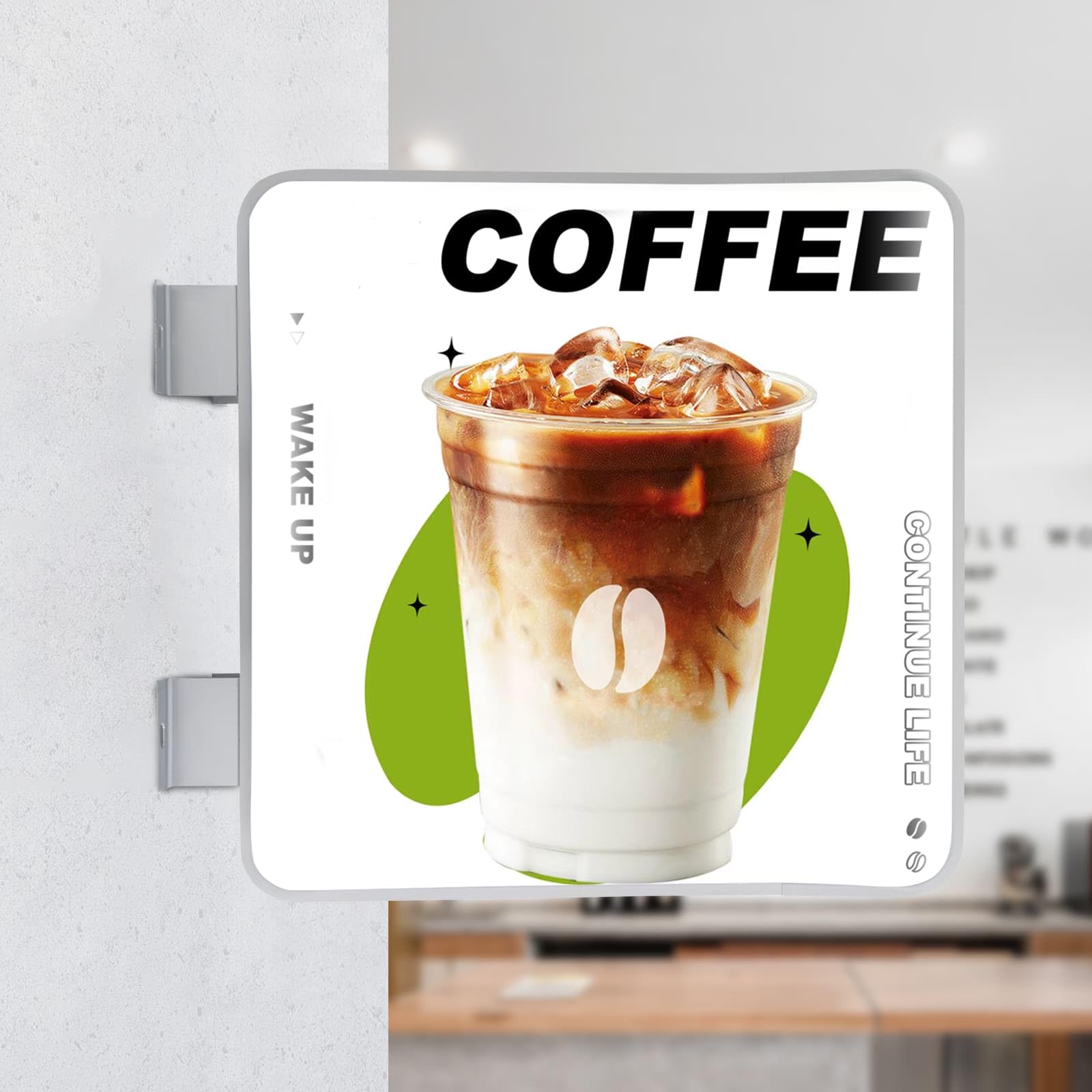 Panel publicitario luminoso LED, caja de luz LED cuadrada doble cara, 60 cm, IP65, aleación de aluminio y acrílico, para restaurantes, tiendas y peluquerías