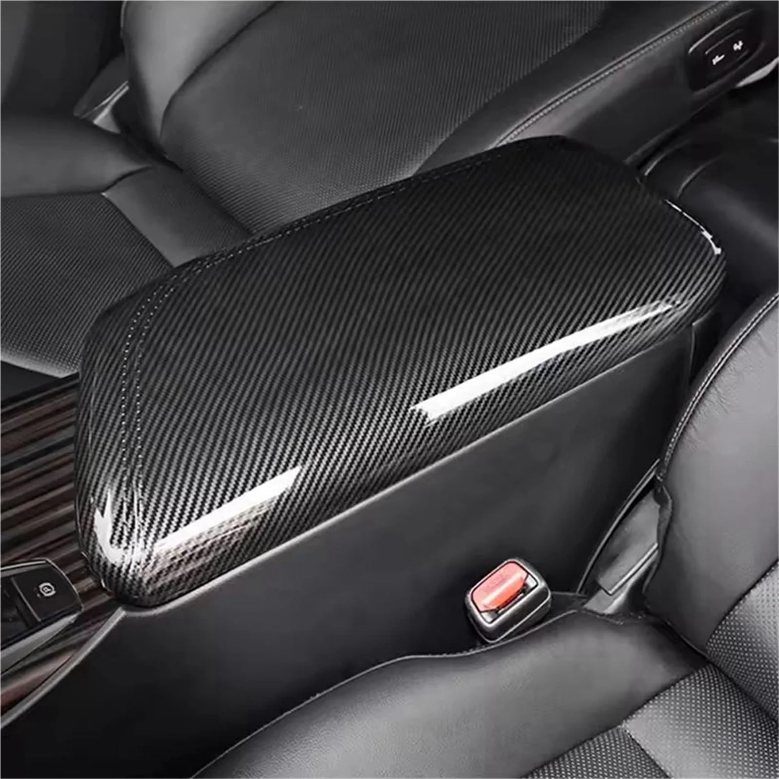 Folia na panel‌ Okleina skrzynia biegów‌ Panel konsoli podłokietnika samochodowego pasuje do Toyota Camry 70 2018-2023 LHD (kolor włókna węglowego)