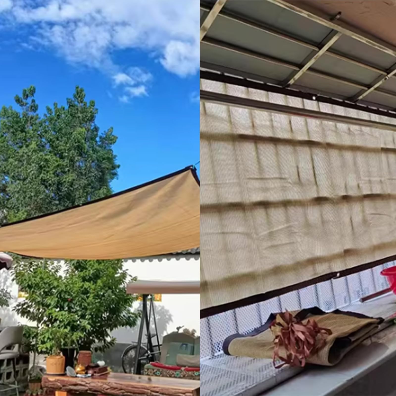 LWJSOCP Rechteckiges Sonnensegel für den Außenbereich mit Ösen, einfach zu montieren, 2 x 20 m (6,6 x 65,6 Fuß), ideal für Terrassen, Gärten und Hinterhöfe. Sonnenschutz. Have
