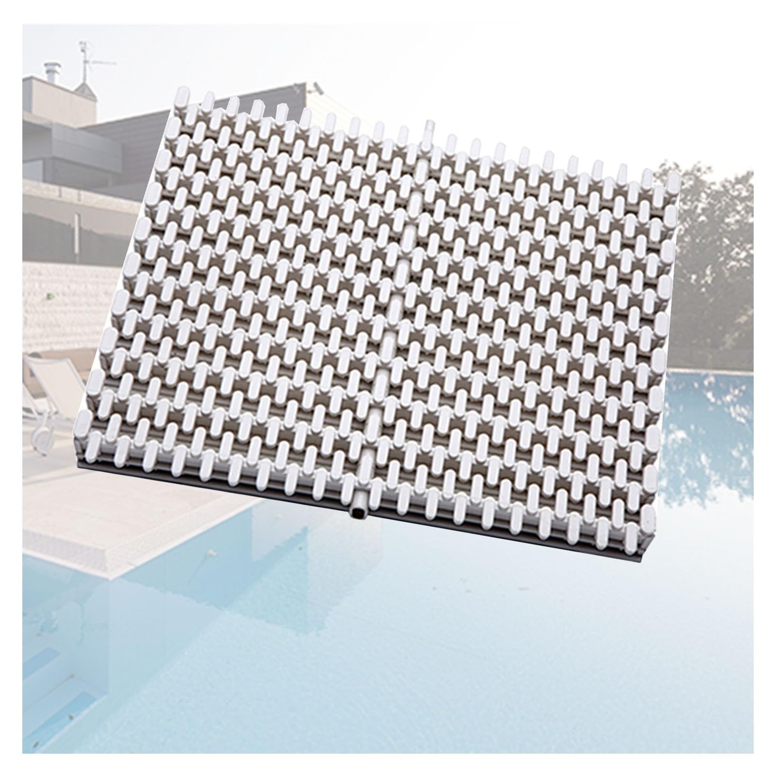 GJMSSMY 360° Flexible Swimming Pool Grille Channel Drain, 8 PCS Splicing Drainage System for Outdoor Decks, Bathrooms & Kitchens - 20x100CM, Efficient Water Management