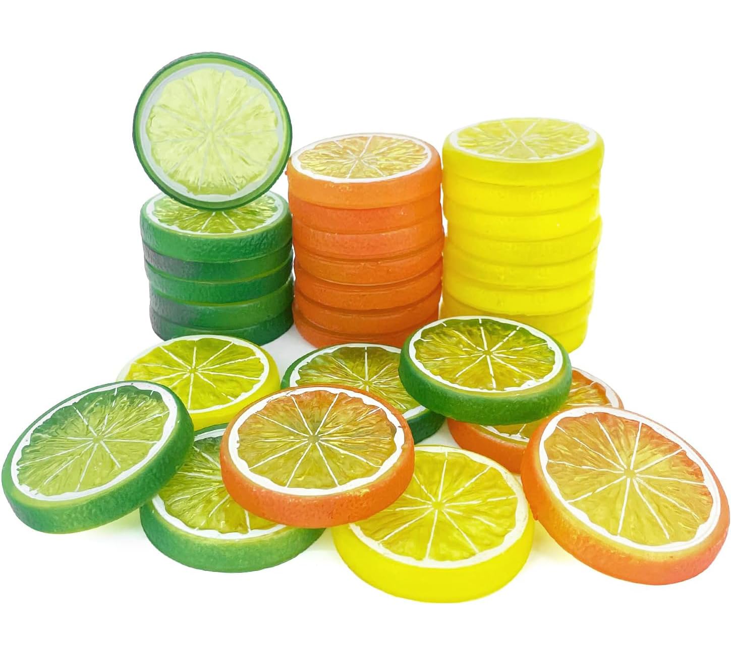 STORE 2508 Pack of 60 Simulation Fake Lemon Slices Photography Props & Decoration (Pack of 60)-image-7