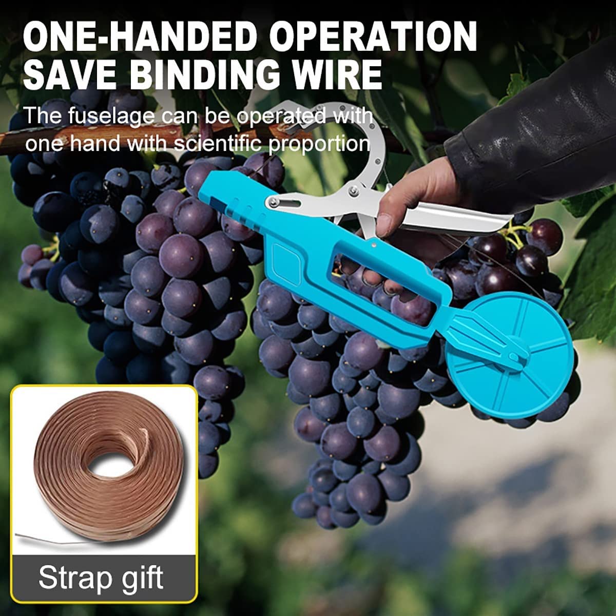 Legatrice per Piante, Strumento Elettrico Professionale per Legare I Vigneti con Nastro Adesivo per Piante, Legatrice per Piante, Macchina per Tapener
