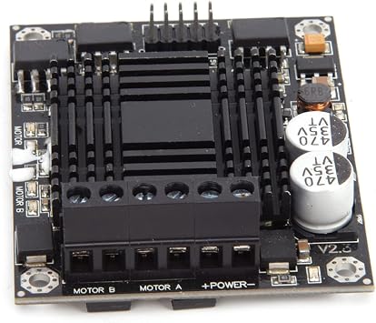 Dual Channel H-Bridge 60A DC Motor Driver Module with PWM for Robotics and Speed Control