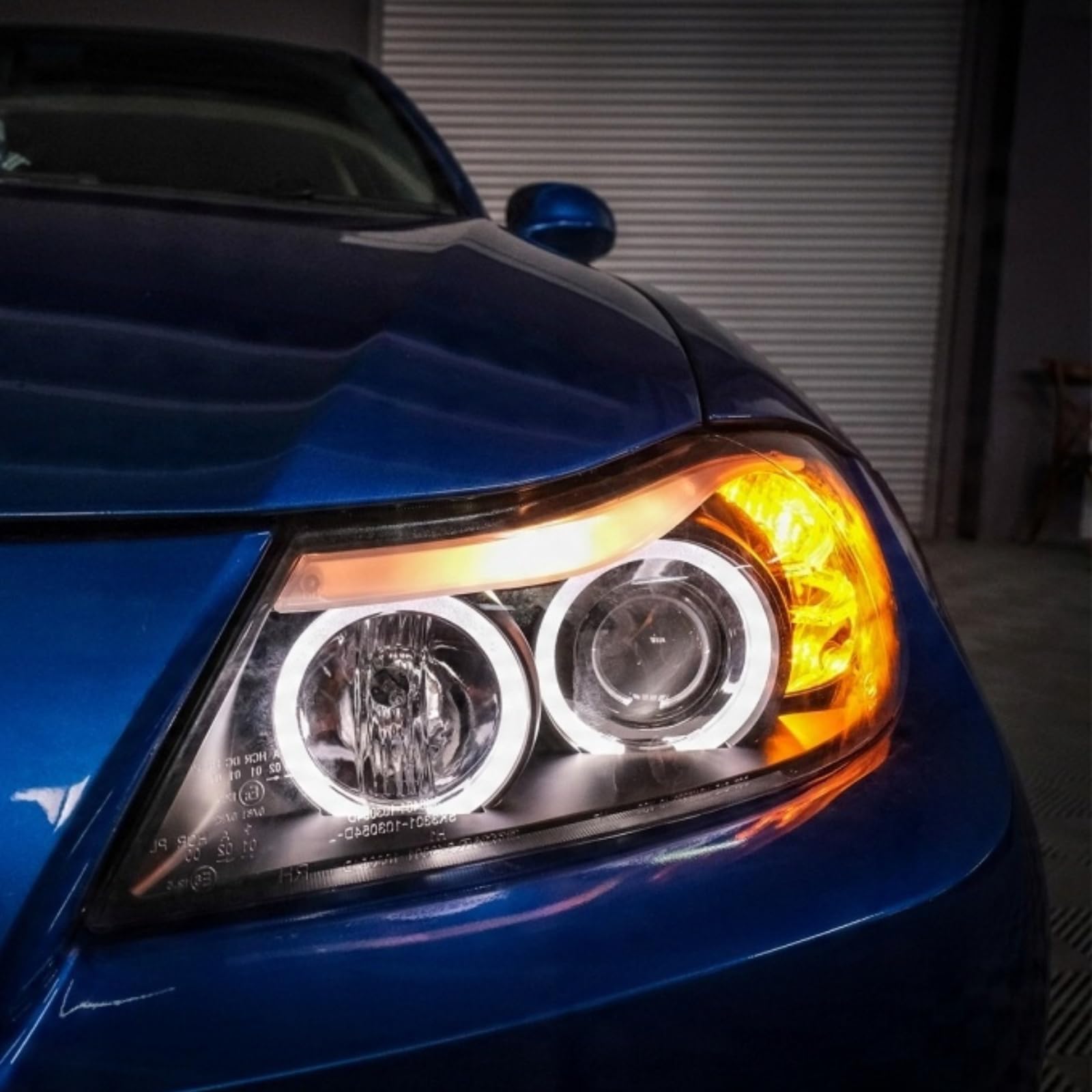 LED Angel Eyes Scheinwerfer Set für BMW E90/E91 3er 2005-09.2008 schwarz