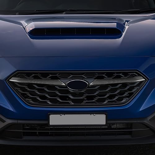 Miniatura 5 de AIRSPEED Para Subaru WRX 2022-2023 Cubierta de tira de rejilla delantera para rejilla exterior del automóvil, moldura de fibra de carbono dura,