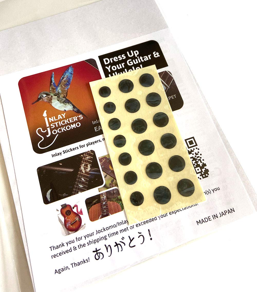 Inlay Sticker Fret Markers for Guitars &amp; Bass - Custom Dots - Black Pearl