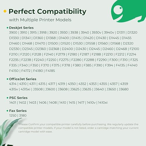 Miniatura 2 de COLORETTO Cartucho de tinta remanufacturado de repuesto para HP 21XL 22XL para HP Officejet 4315 J3680, Deskjet 3915 3930 D1341 D1420 D1520 D1560 (1