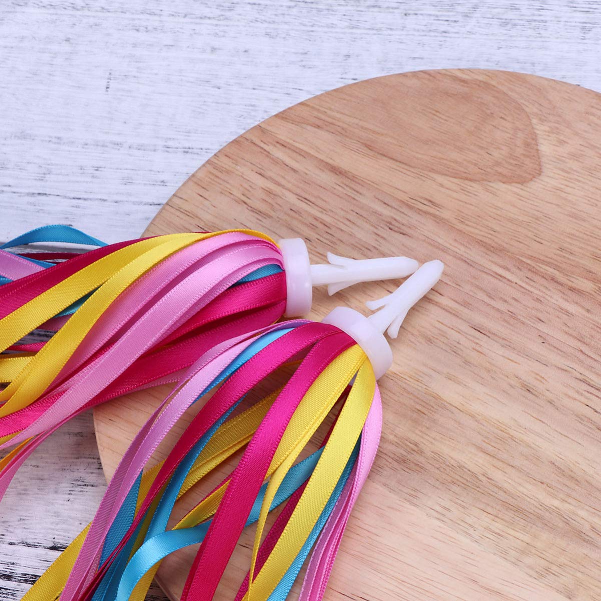 Bike Streamers Handlebar Tassels - 2 Pairs Colorful Ribbons For Kids Bicycles