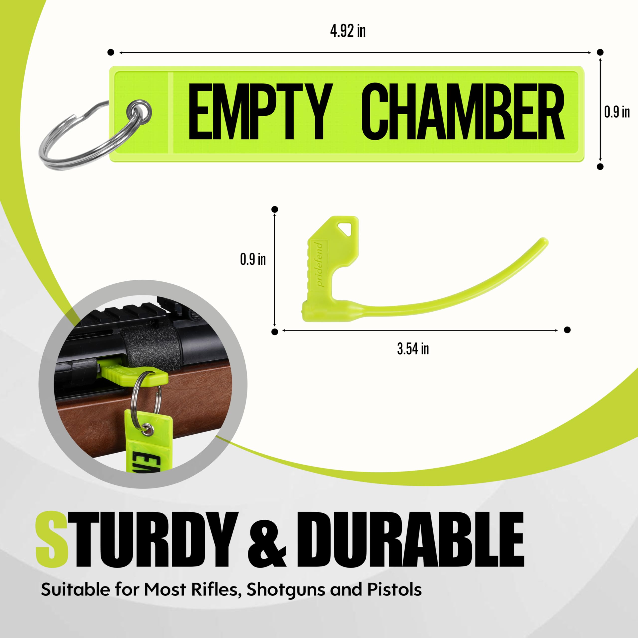 BOOSTEADY Bandierine di Sicurezza per Camera con Riflettente Brillante - Accessori Universali per Fucili, Pistole e Fucili a Canna Liscia (Confezione da 10)