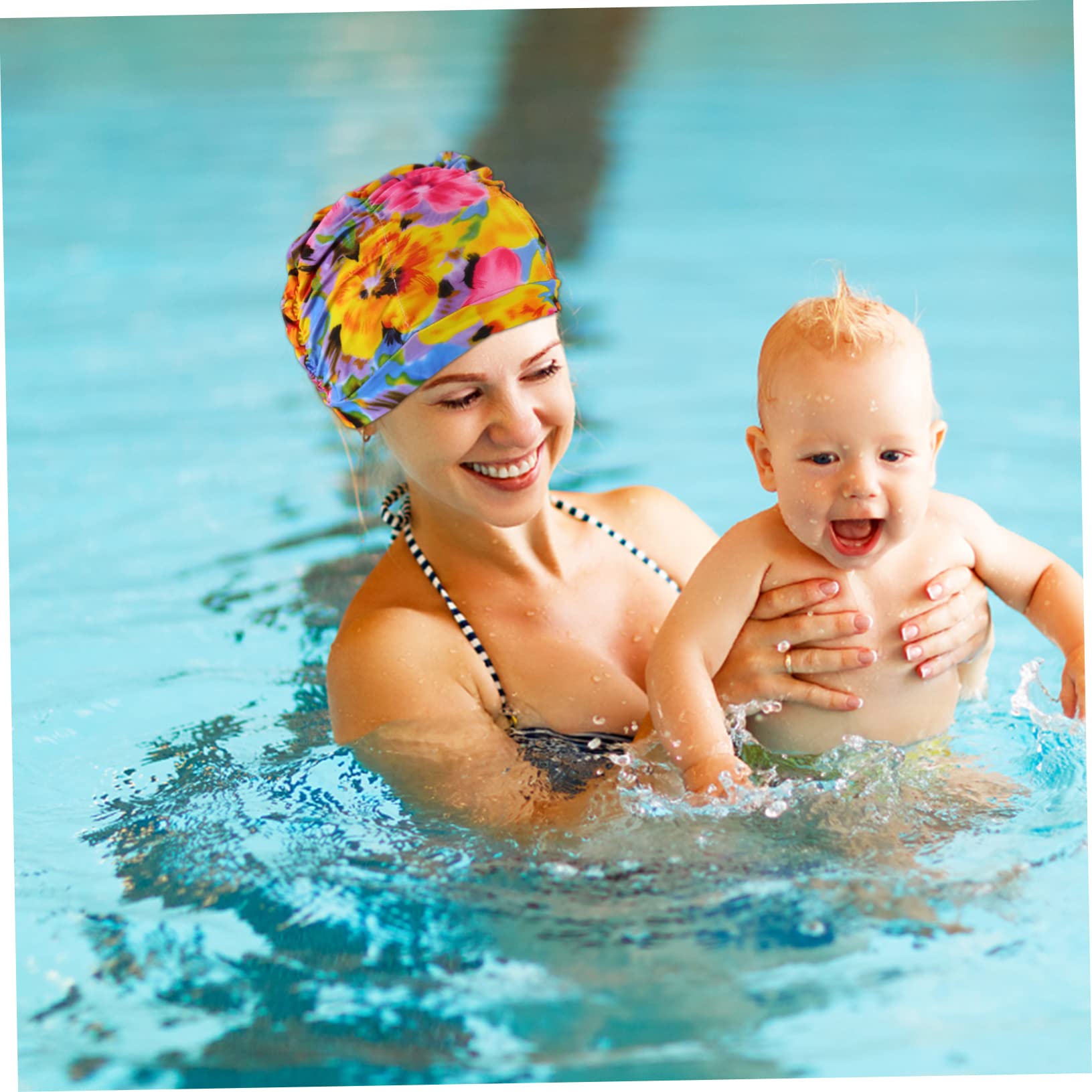 Toddmomy Gorro De Baño Estampado Tapa Clip De Nariz De Natación para Adultos Gorro De Natacion Mujer Gorro Natacion Sombrero De Natación Impermeable Gorro De