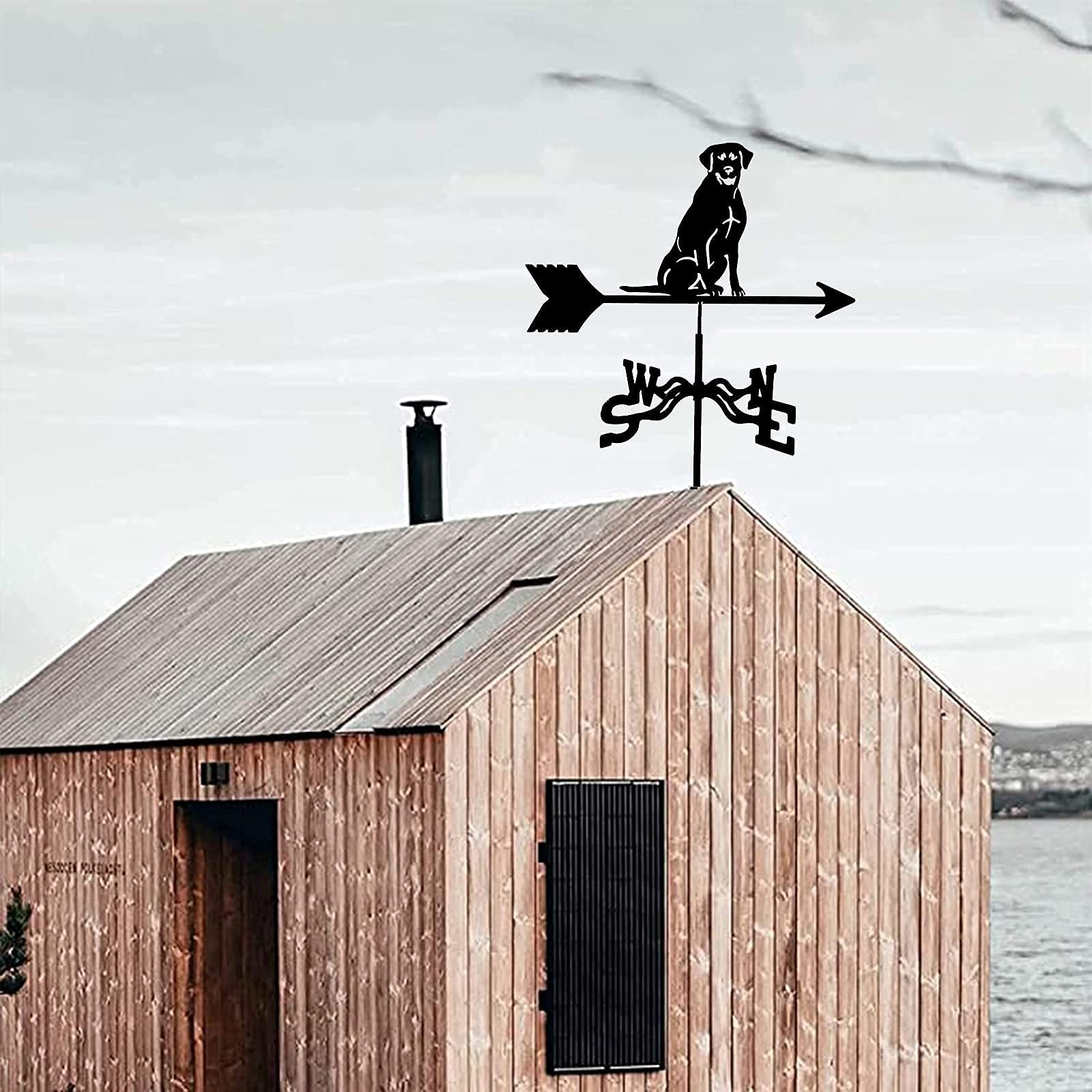 Weathervane, Retro Windwijzer Dier Beeldje Praktische Wind Richting Indicator Boerderij Scène Thuis Outdoor Tuin Staak Dak Decoratie, Pony