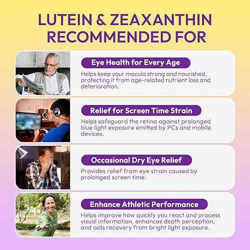 Miniatura 7 de Gomitas de éster de luteína para la salud ocular, suplemento visual sin azúcar con sabor a arándano, pectina vegetal natural y alta