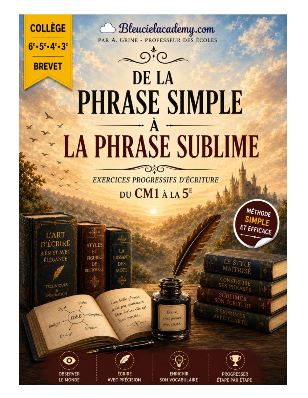 De la phrase simple à la phrase sublime: Exercices progressifs d’écriture du CM1 à la 5e