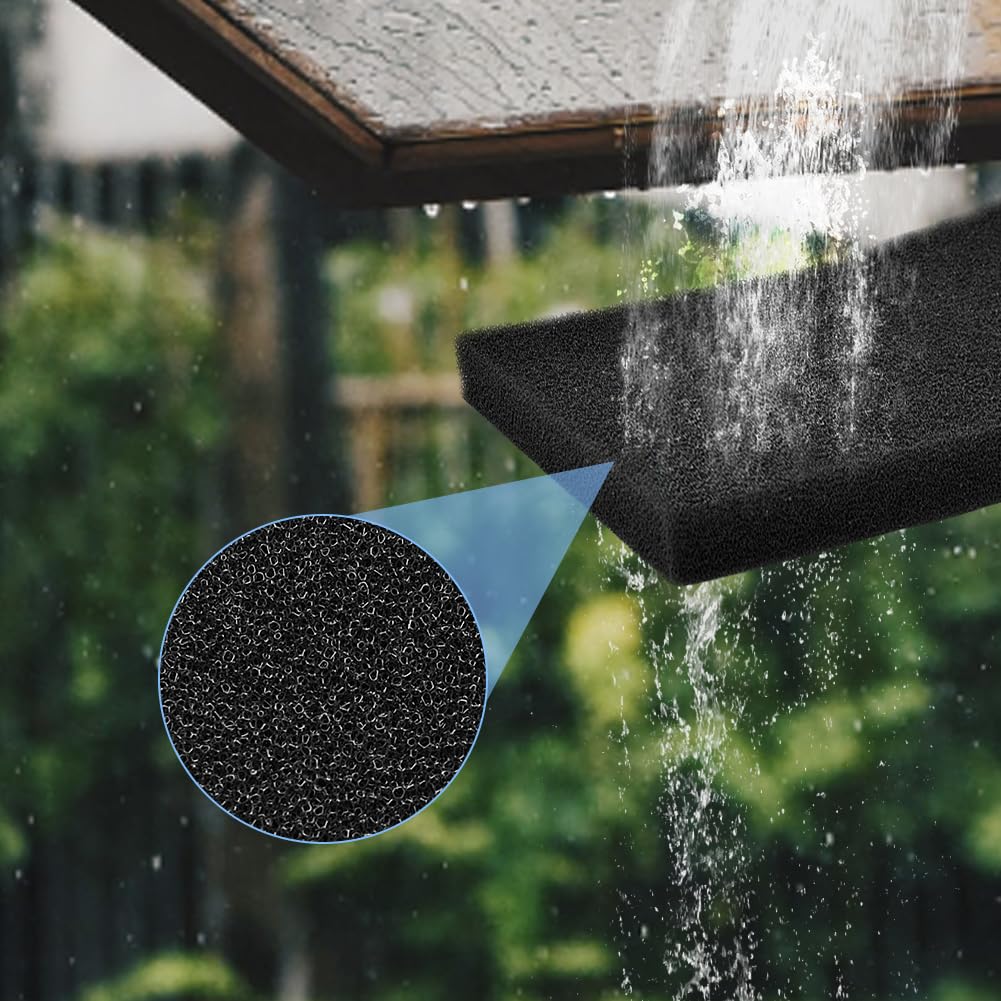 Editbar Aquarium Filter Schwämme 6 Stück - 10PPI Biochemische Filtration 10x7x6 Cm