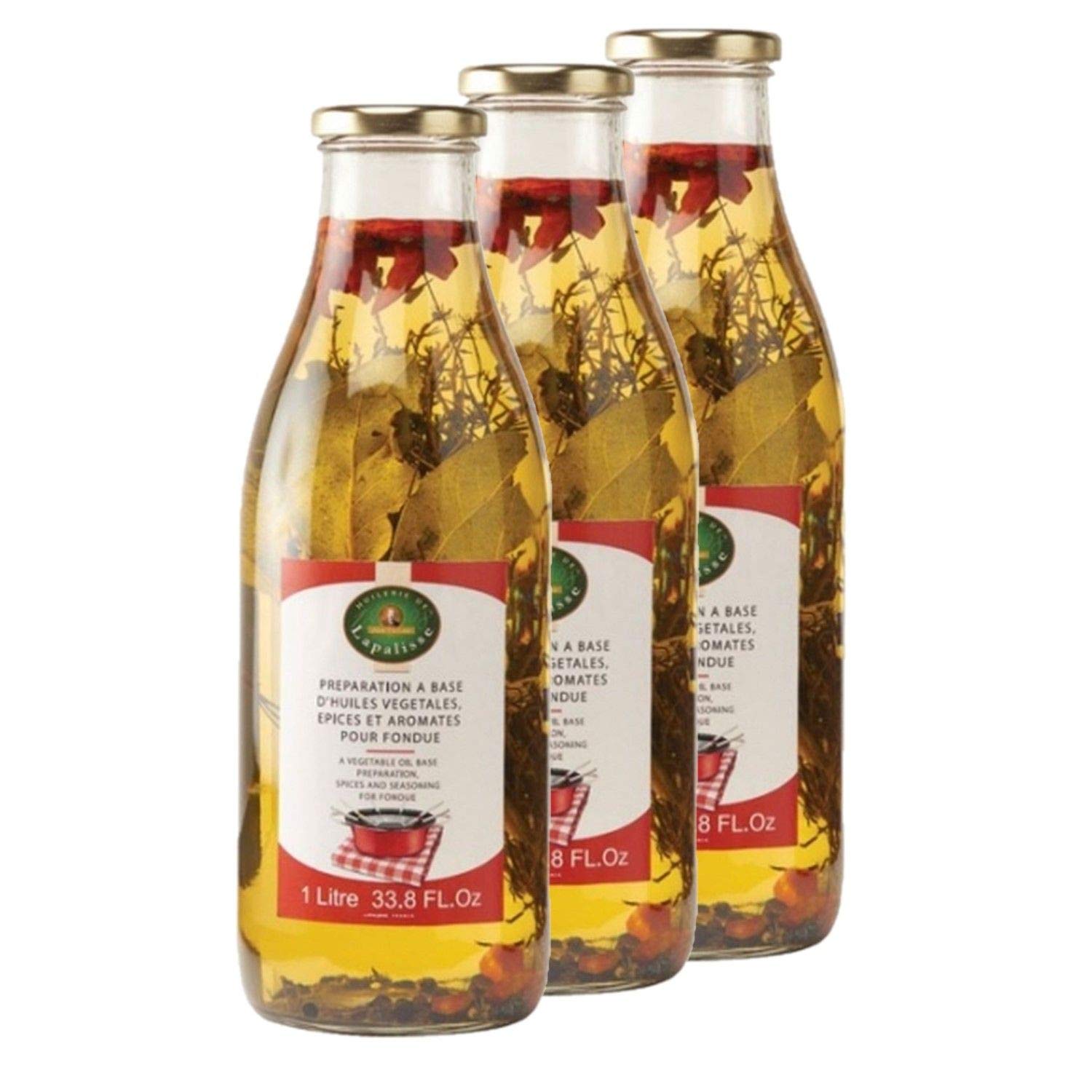 Lot 3x Huile spéciale Fondue - Lapalisse - bouteille 1L