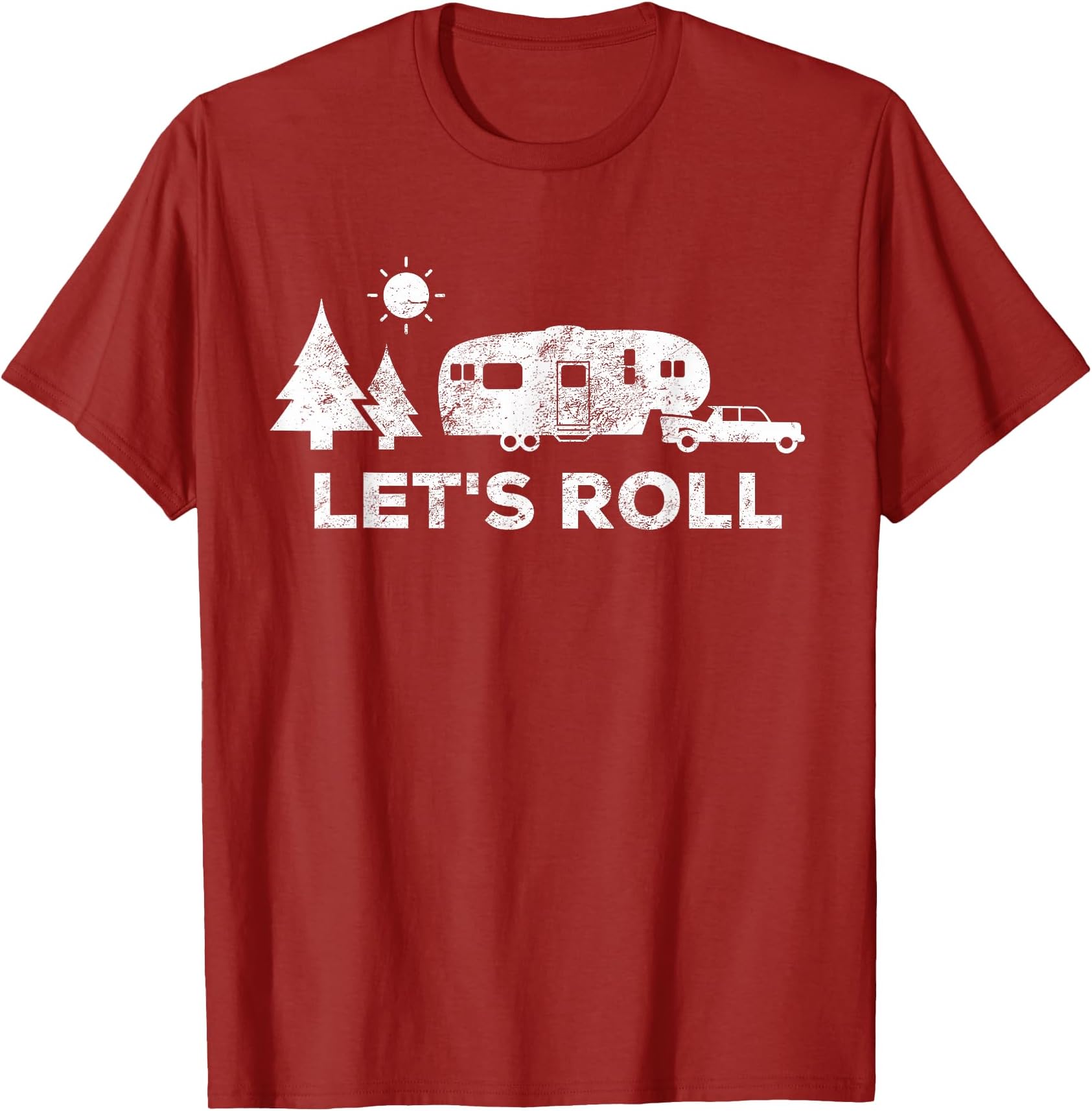 Lets Roll Camping T Shirt 5th Wheel Camper RV Vacation Gift T-Shirt