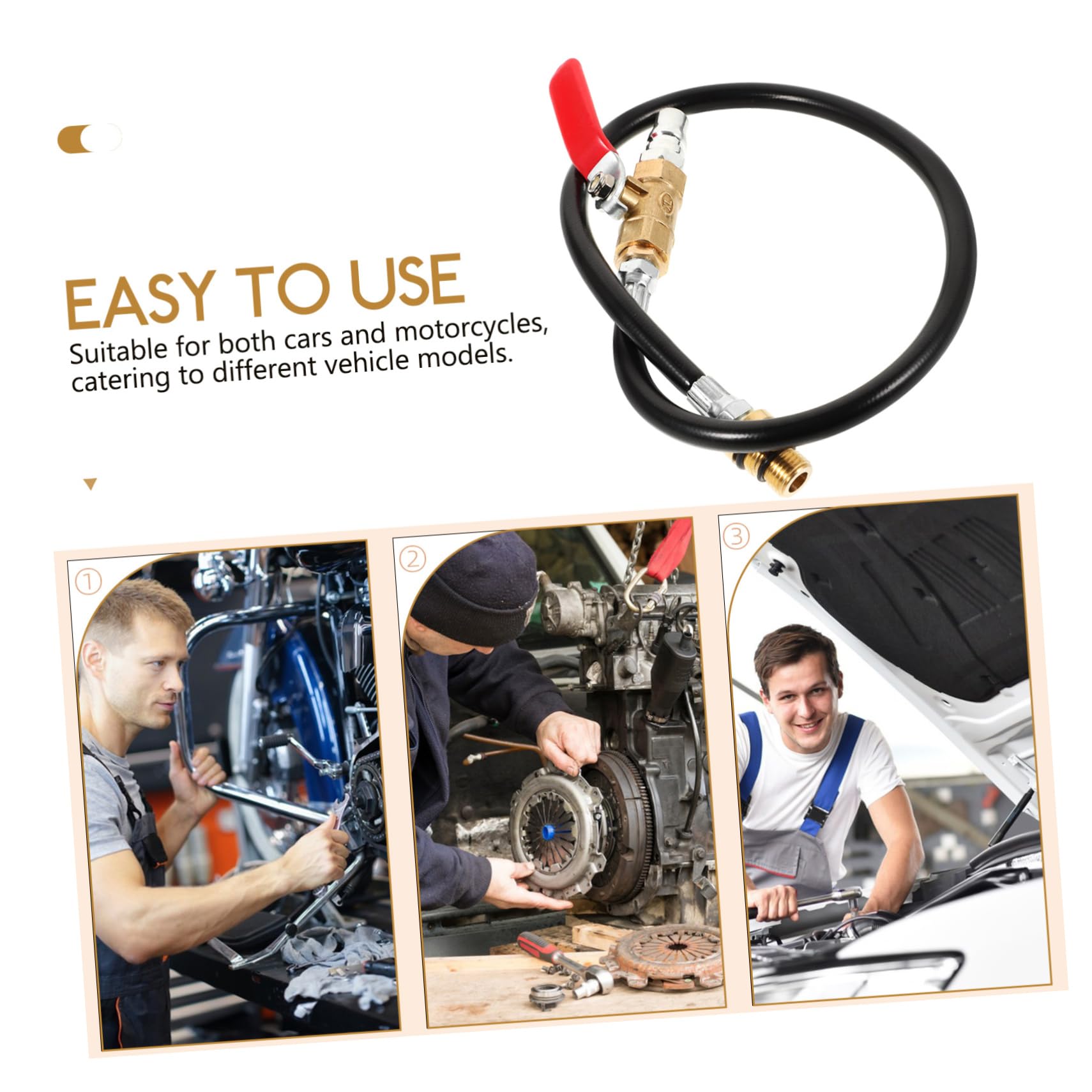 GRIRIW Automotive Cylinder Pressurization Tool Engine Cylinder Leakage Leak Testing Assistant Tool Pressure Leak Testing Attachment