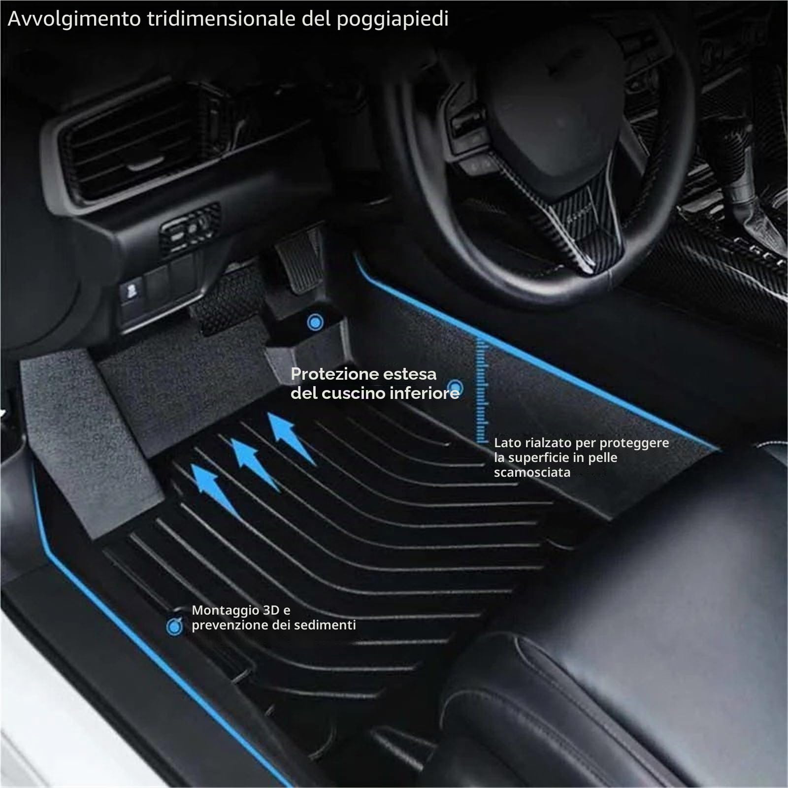 Tappetini In Moquette Per Xcite X-7 DR 6.0 2022 2023 2024 2025 2026 Tappetini Auto In TPE(Fuel Version)