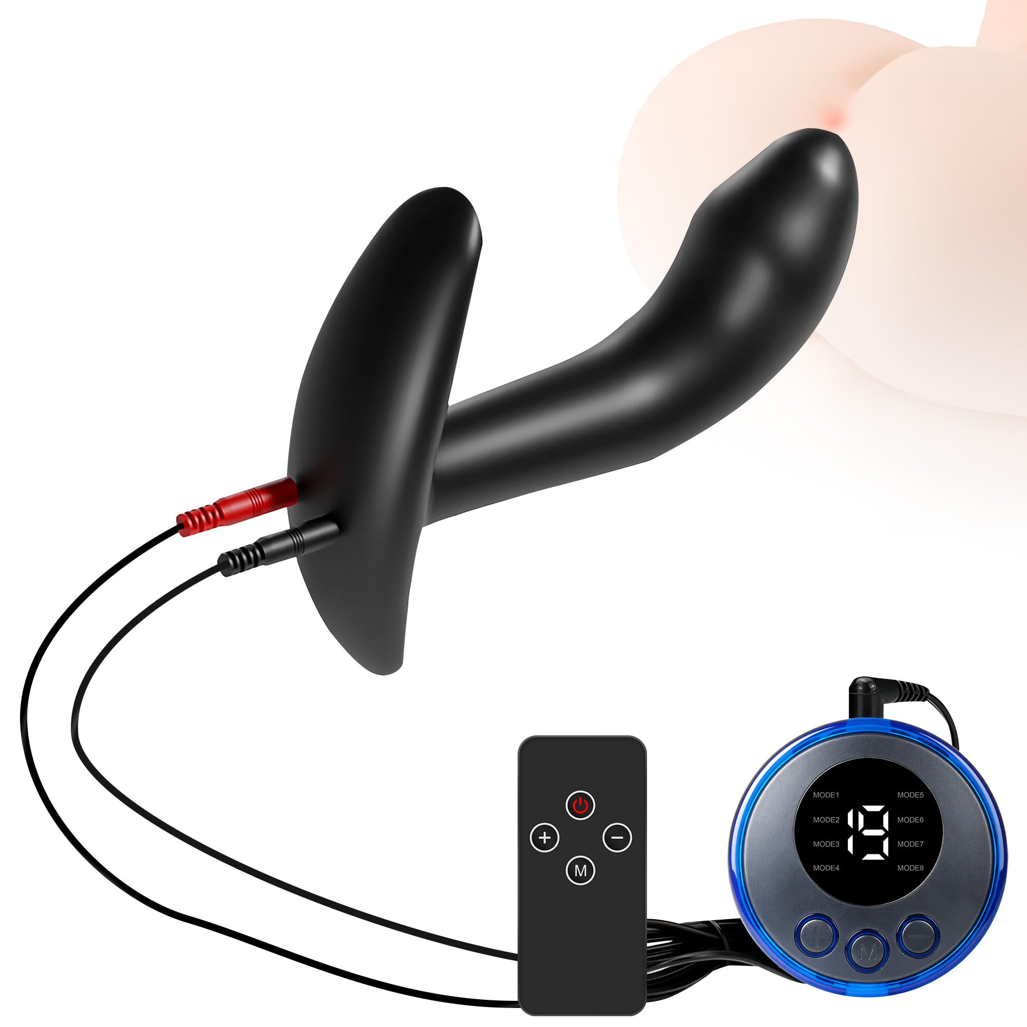 Electric Prostate Massager Multi-Frequency Electric Shock Posterior Anal Plug Wearable Anal Plug for Men and Women G-spot Stimulation