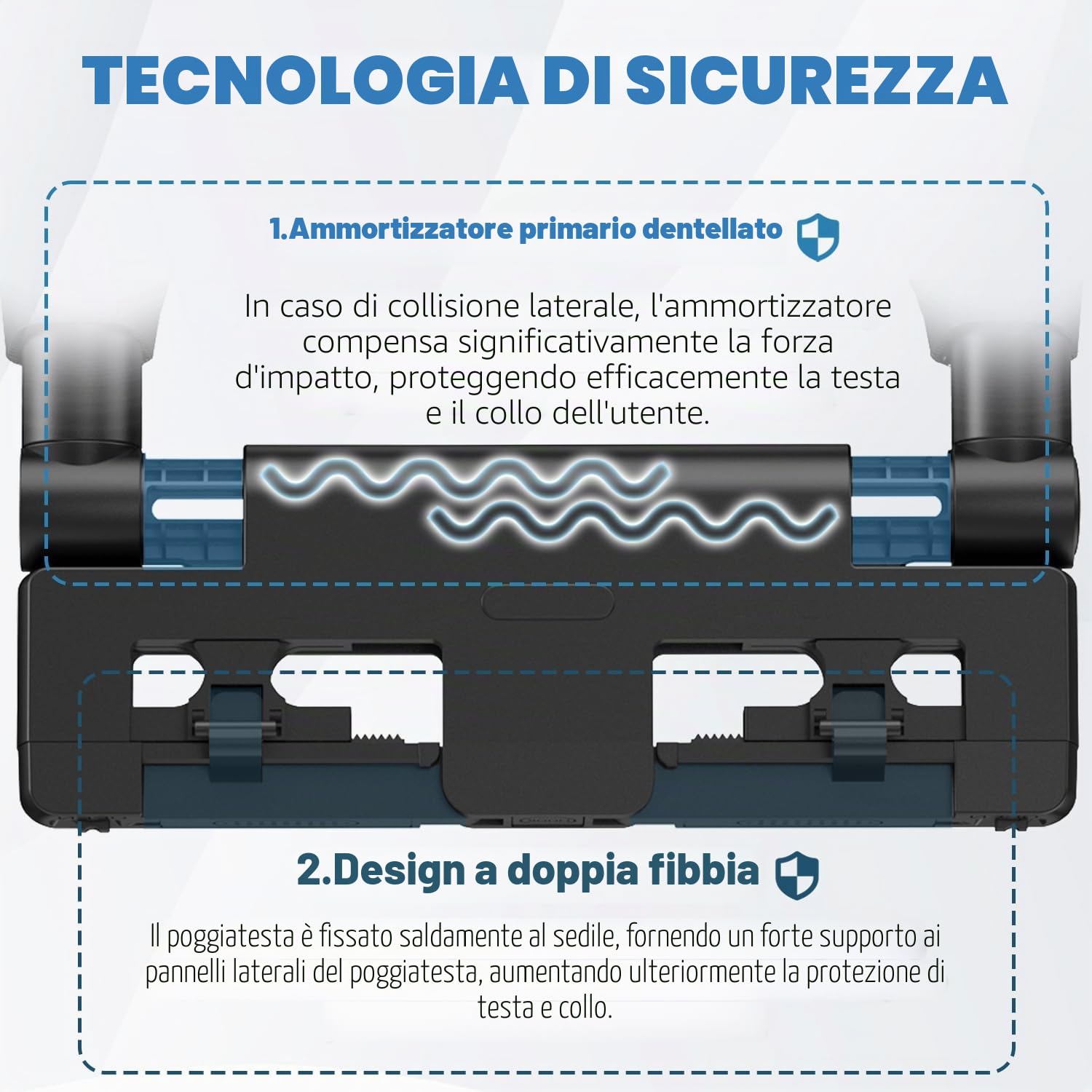 Poggiatesta auto per bambini, poggiatesta auto, in pelle traspirante, regolabile a 180 gradi, per auto, per bambini, adulti, ideale per dormire durante lunghi viaggi (nero)