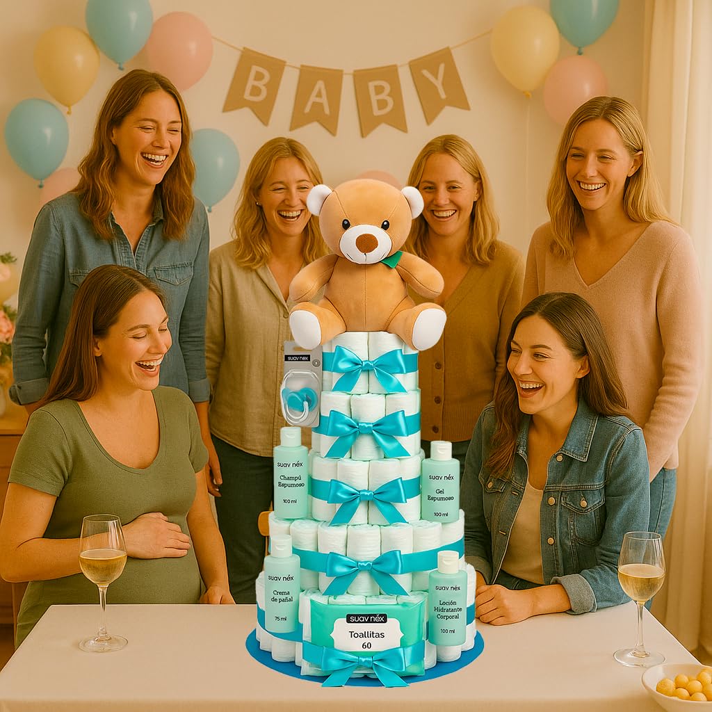 Windeltorte Junge und Mädchen XXL Geschenk zur Geburt Baby Erstausstattung