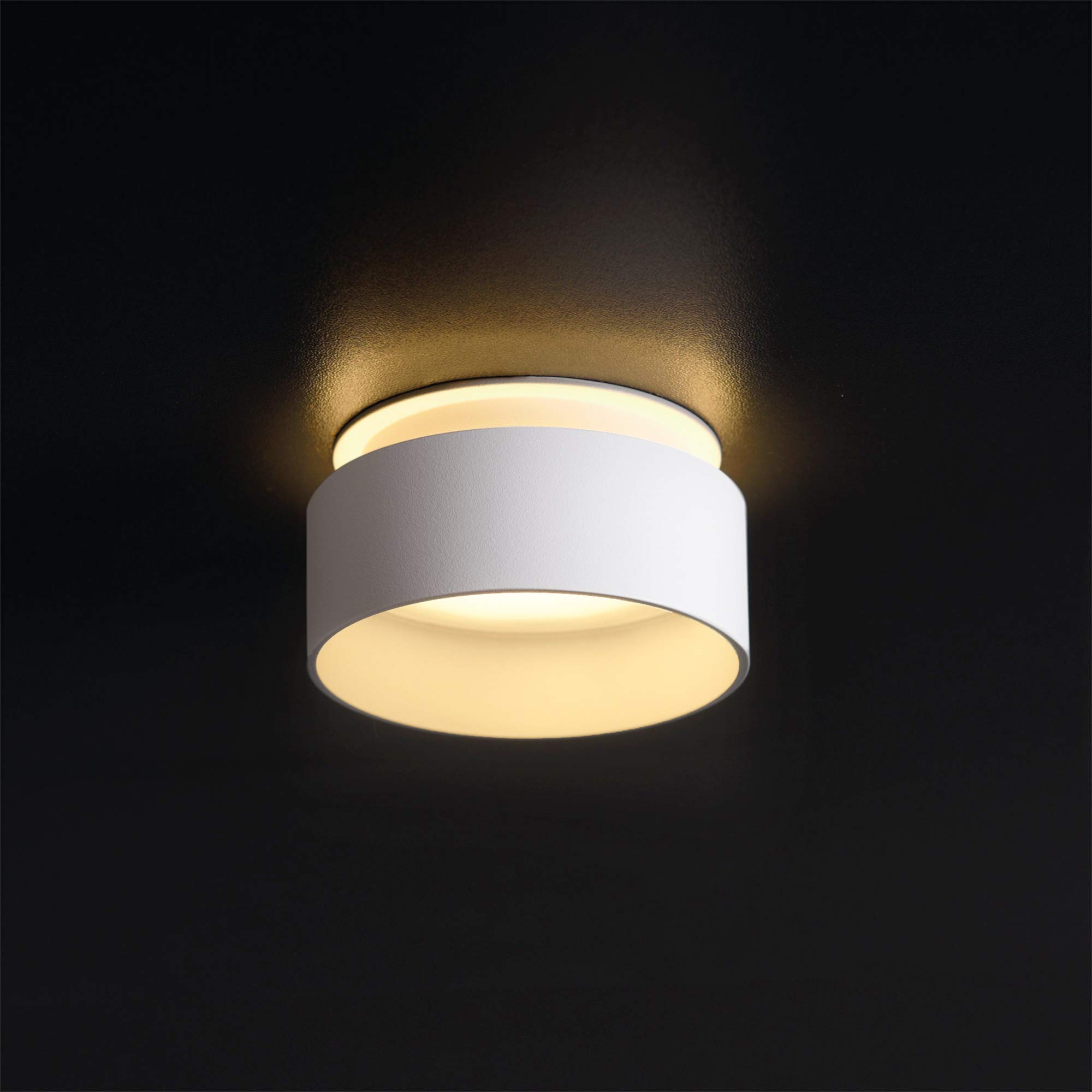 SSC-LUXon Sudara Einbauspot 5 Stück weiß indirekt | Fünf Design-Deckenspots weiß mit indirektem Up-Down-Licht - für Flur & Wohnzimmer, GU10 oder LED-Modul (ohne Leuchtmittel)