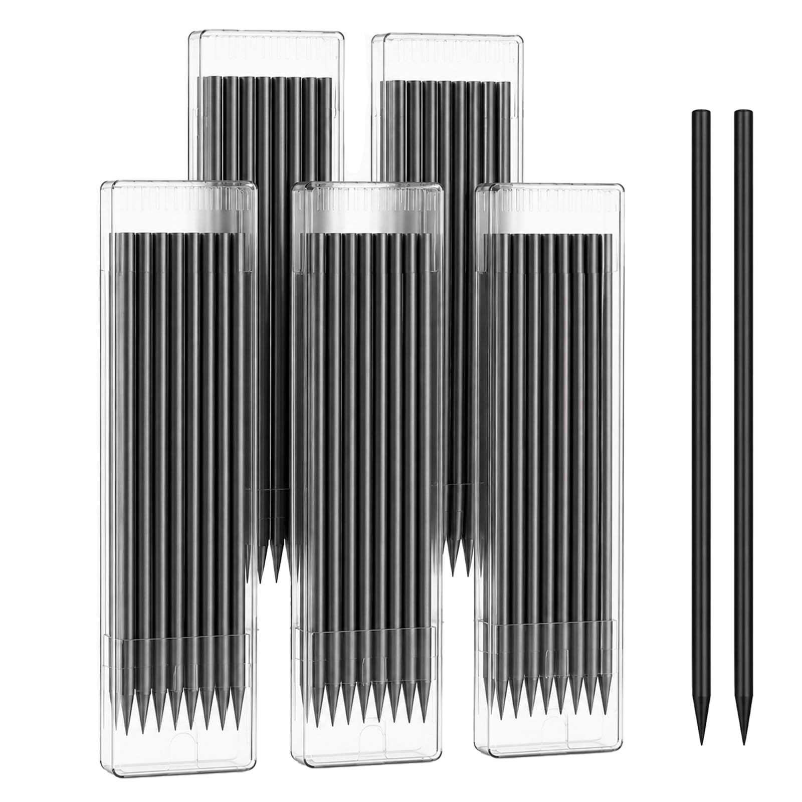 60Pcs 2.8mm Pencil Refills for Tracer/Pica Pencil, Solid Deep Hole Marker Lead Replacement for Construction Building Joiners, Mechanical Marking Scribe Refills for Woodworking and Drawing