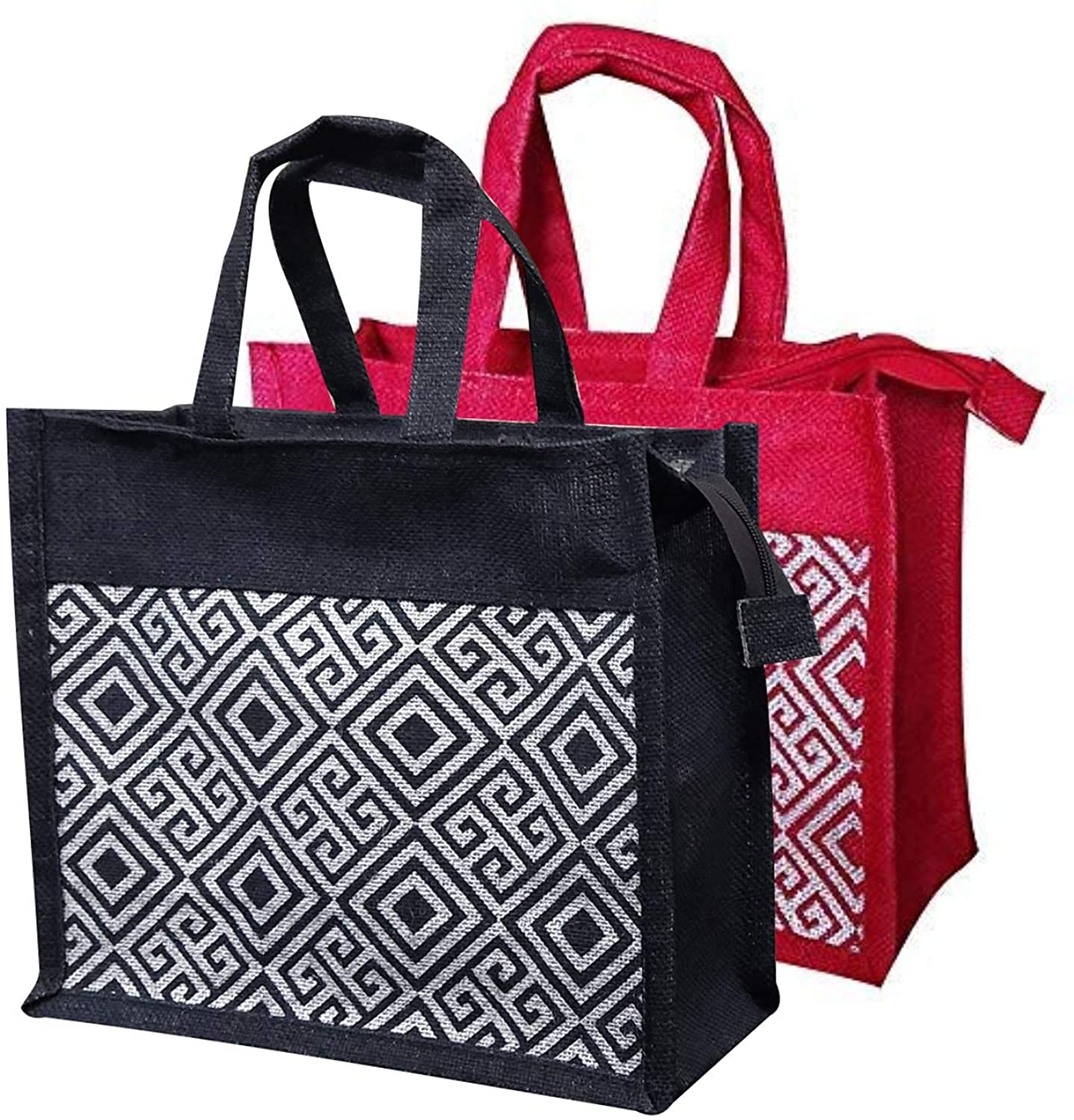 Dasvilla Lunch Box Jute Bag Combo with Zip & Bottle Holder||Tiffin/Lunch Carry Bags for Office Men & Women||Multipurpose Jute Carry Bag||Red &Black (B09414BQPN) Amazon Price History, Amazon Price Tracker