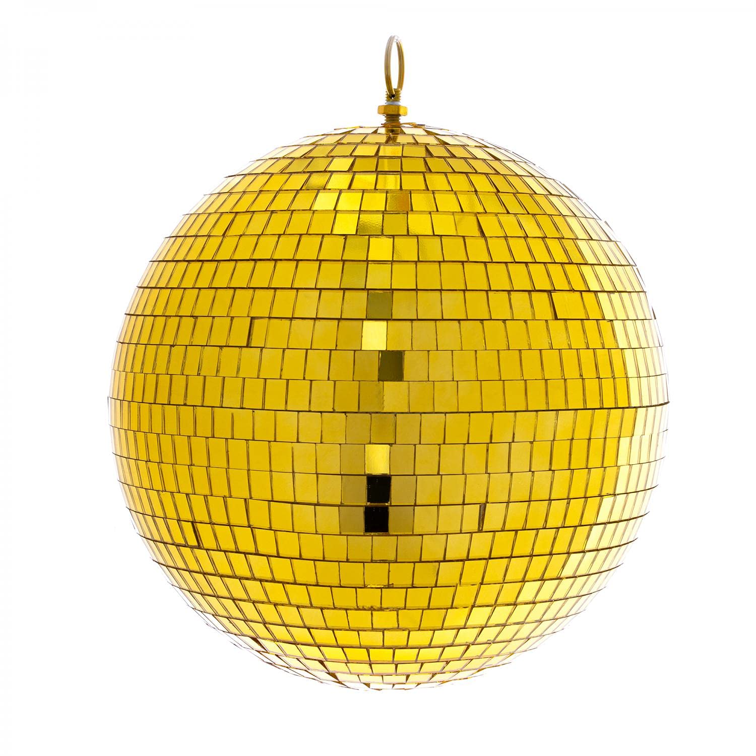 Disco Mirror Ball for Theme Parties, Weddings, and More - Durable and Premium Quality Silver Disco Ball for Groovy Atmosphere - 16-Inches - Gold