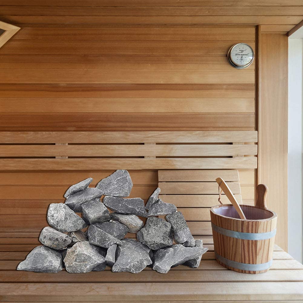 BTGGG Sauna Stones 16 kg Heating Rocks for Sauna Stove 3-9kw Sauna Room Heater Home Hotel Spa Using