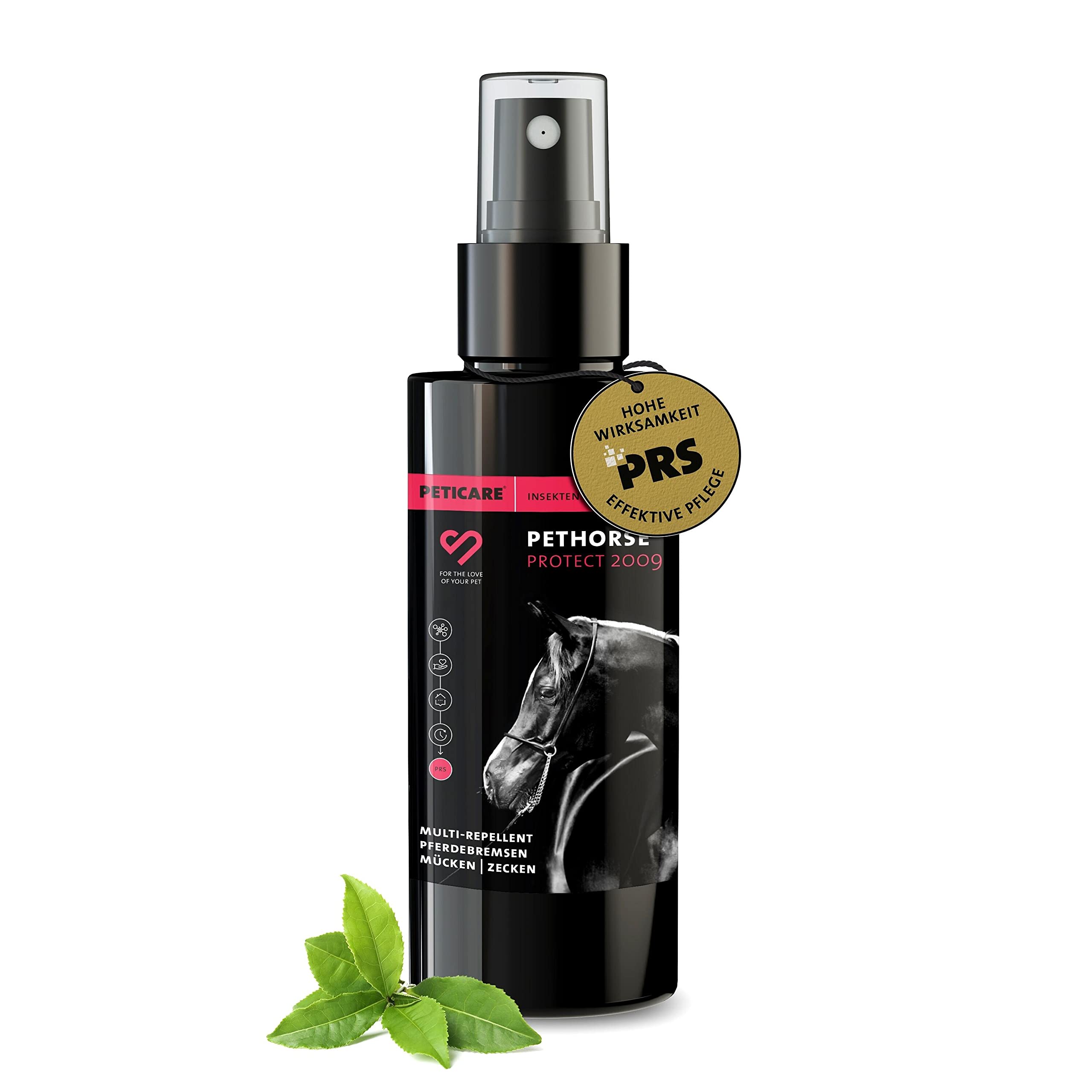 Peticare Spray przeciw owadom dla psów, koni - Spray ochronny przeciw gryzącym muchom, gryzącym komarom, muchom końskim, komarom, petAnimal Protect 2009