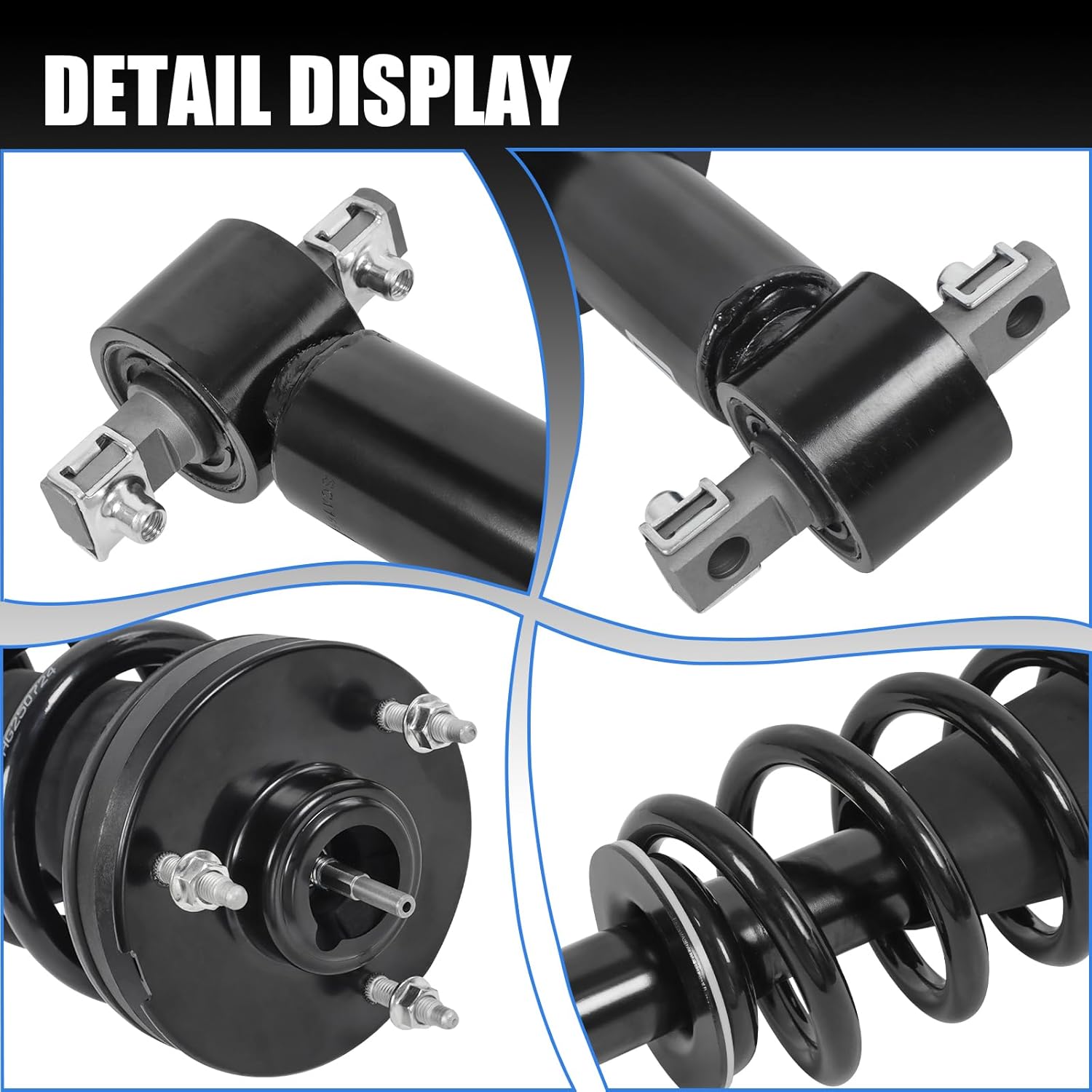 Front Air Strut Shock Absorber with Spring Magnetic Assembly Compatible with 2007-2014 Cadillac Escalade Chevrolet Tahoe Suburban Avalanche GMC Yukon Replace# 19353951, 580-435, 19300037