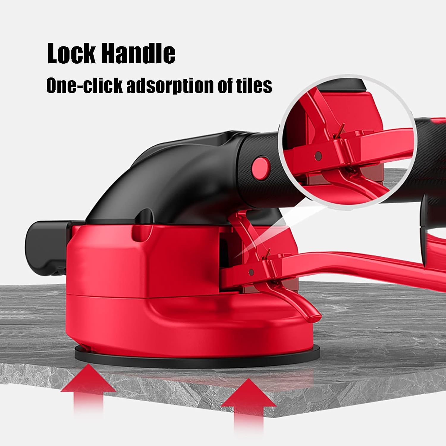 Tile Automatic Leveling Machine, Tile Vibration Tool for Installation Suction Cup Vibrator with Power Reserve Display Design and 6 Speeds Adjustable, Max 100kg, 16.8V(2 Battery)