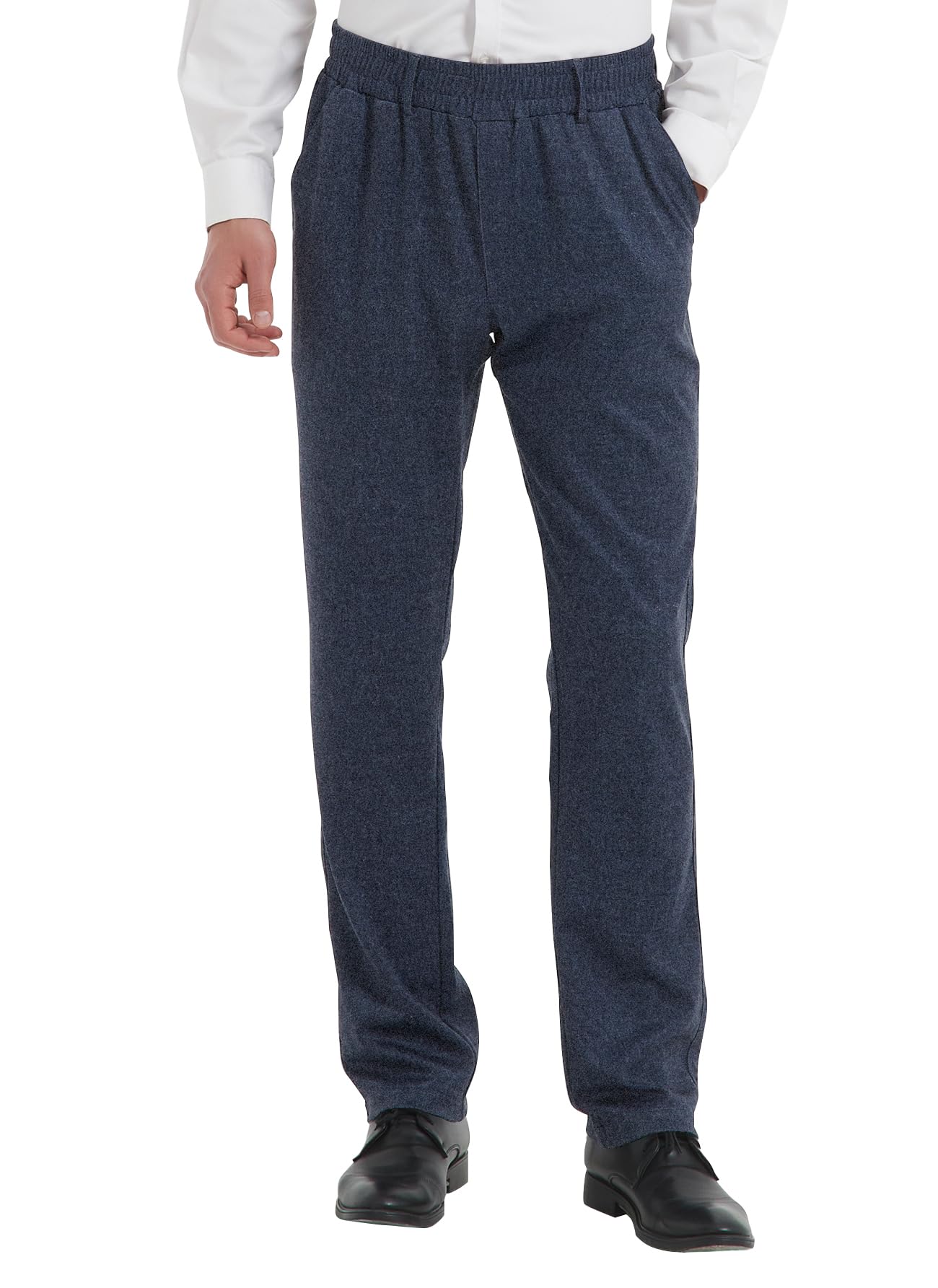 LETAOTAO Mens Elastic Waist Jeans Pants Adaptive Zipper Fly