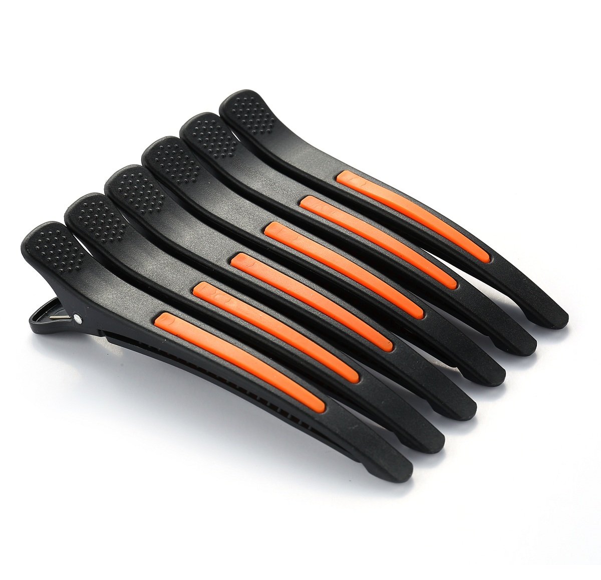 6Pcs/set Pinup Plastic Duck Bill Hair Clips for Sectioning Hair - Professional Non Slip Silicone band Clips Salon DIY Accessories Hairpins Hairgrip