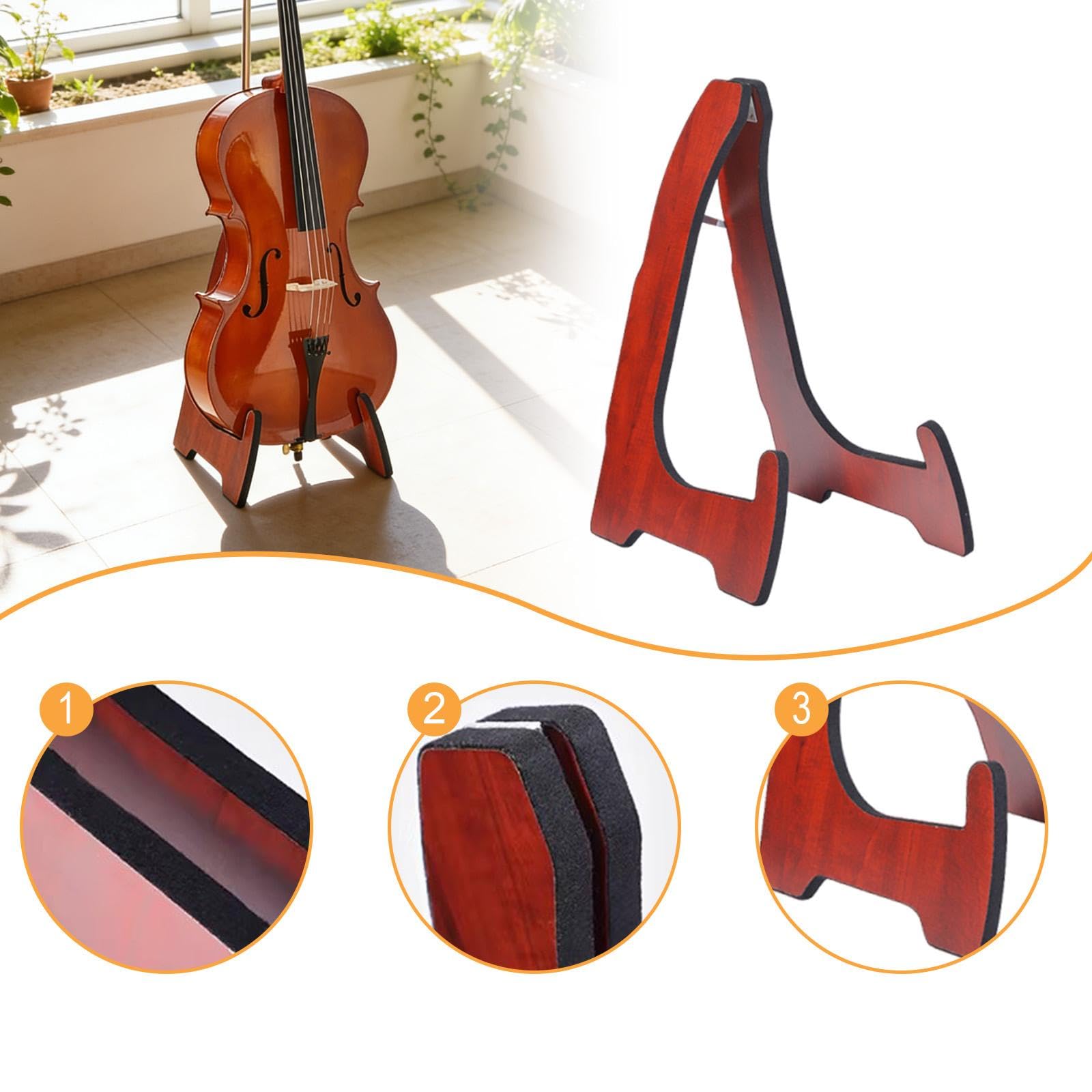 harayaa Celloständer mit A Gestell, Rutschfest, Professionell, für Streichinstrumente, 3/4 Und 4/4 E Bass