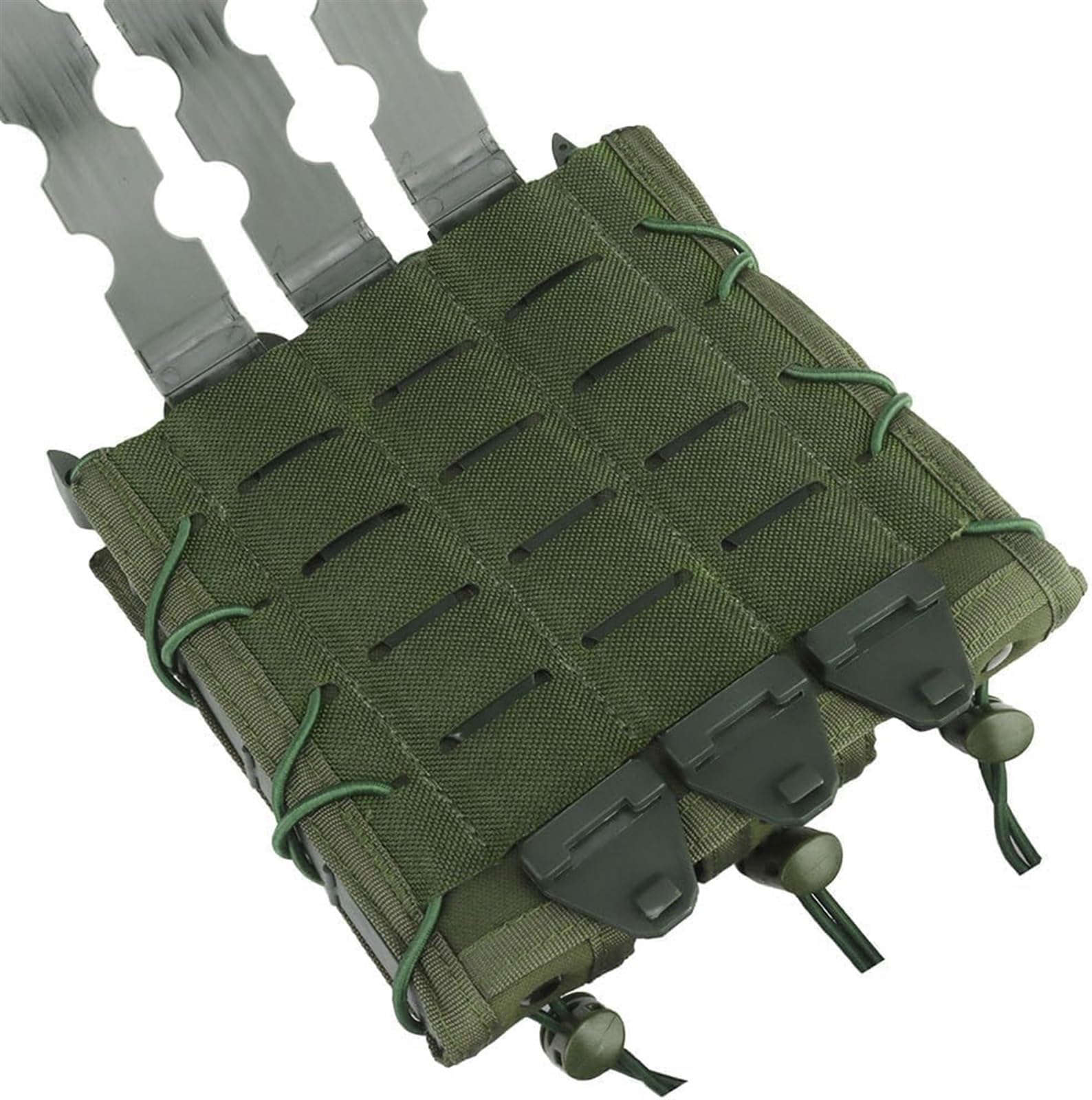 Tactical Pouch Holster, Triple 9mm Extended Mag Pouch, Quick Pull Pistol Mag Bag(Mp5 mag pouch-77OD)