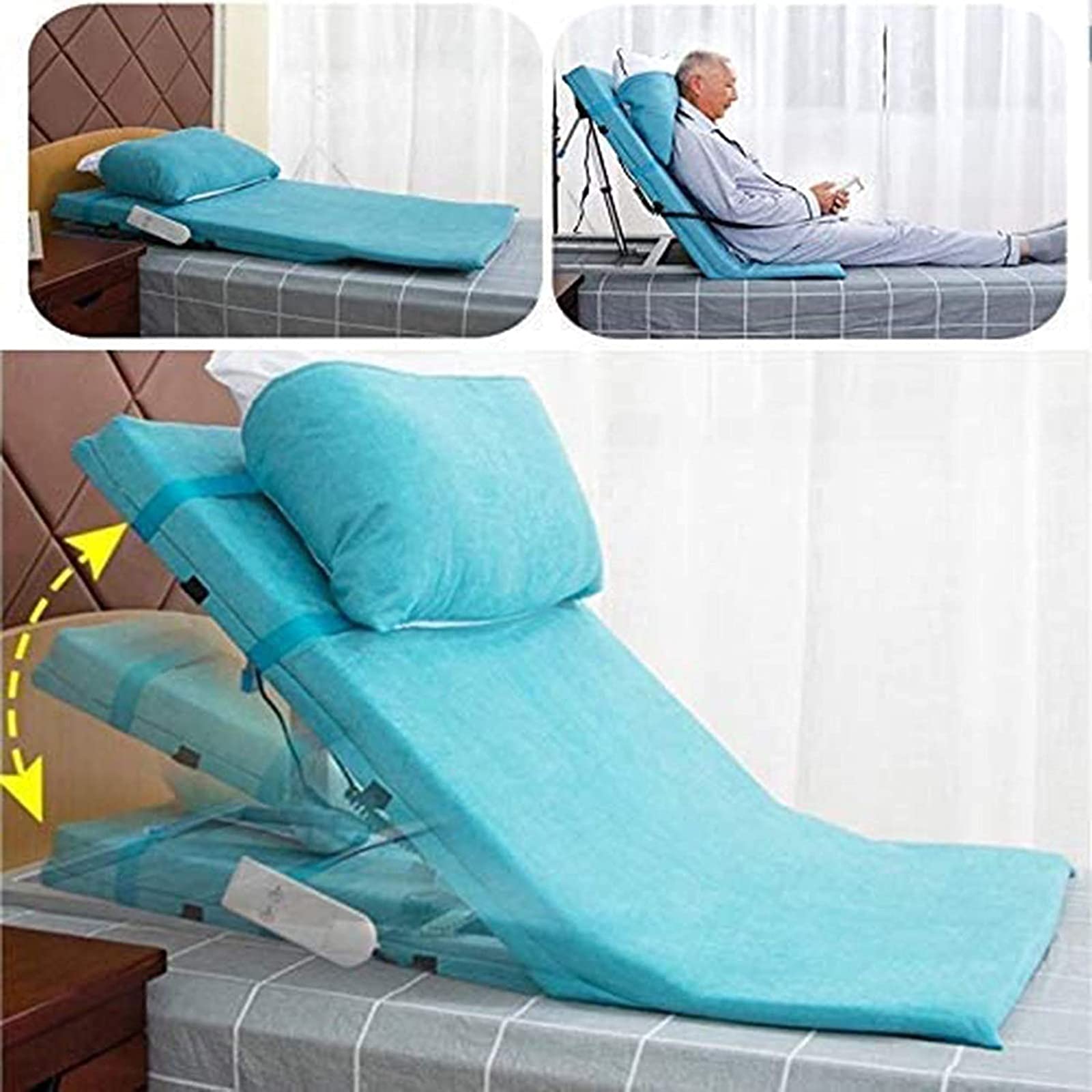 Winter Levantador de Almohada médico, Soporte de Respaldo de Cama eléctrico, Ayuda de Apoyo Ajustable para Sentarse y levantarse, Respaldo Ajustable de la Cama con elevación eléctrica