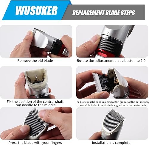 Miniatura 6 de Wusuker Cuchilla de repuesto para todos los cortaúñas de aseo de perros Oneisall y HOLDOG, cuchillas de repuesto a presión para la mayoría de perros